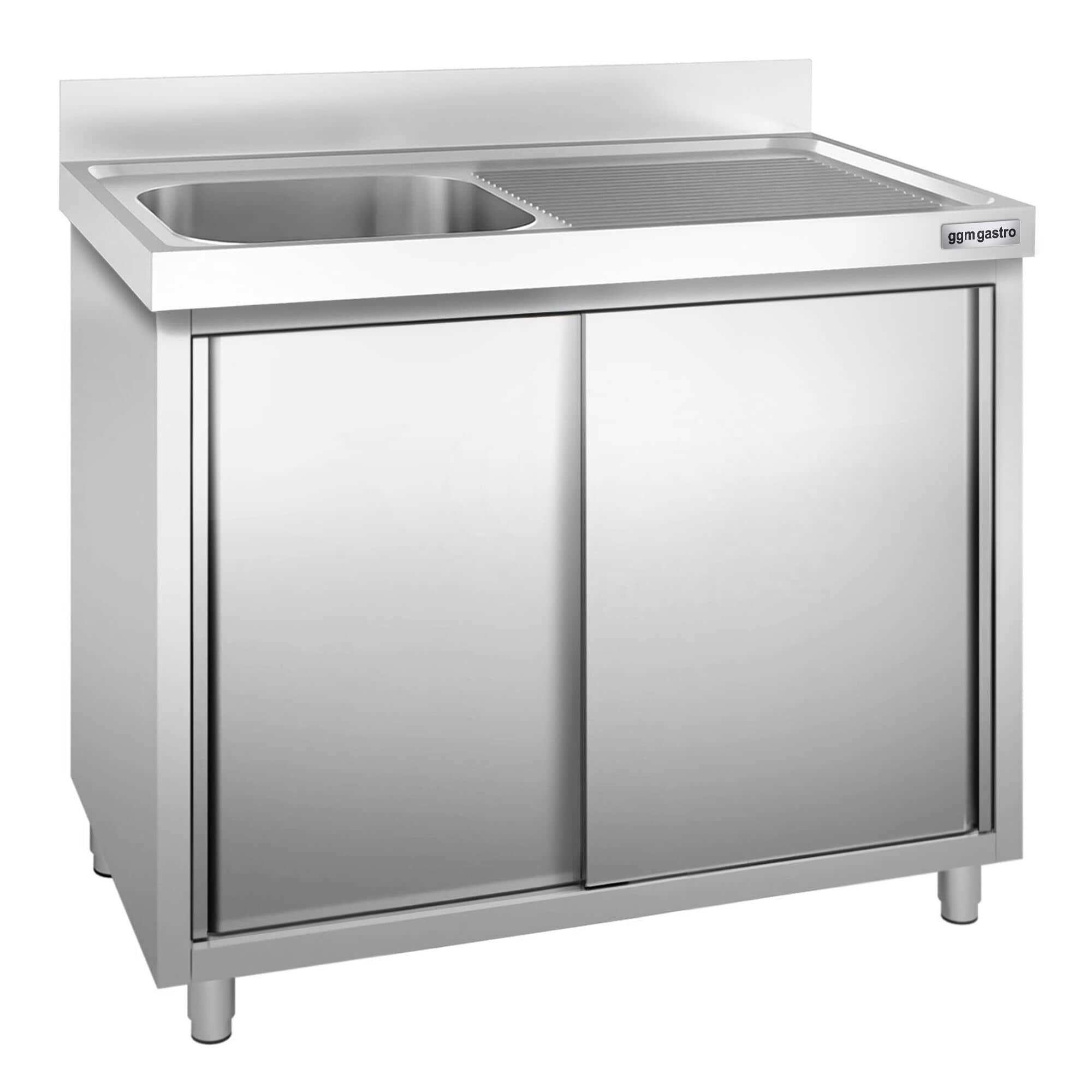 Chiuvetă tip dulap PREMIUM - din oțel inoxidabil - 1200x700 mm - cu 1 cuvă pe stânga — 4