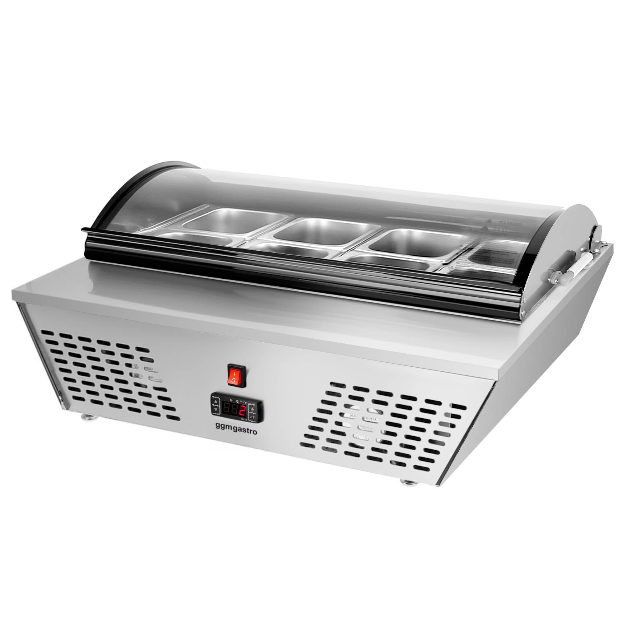 Vitrină frigorifică de masă / vitrină de suprapunere – 67 litri – 760 mm – pentru 8 tăvi GN 1/6 sau 4 tăvi GN 1/3 — 6