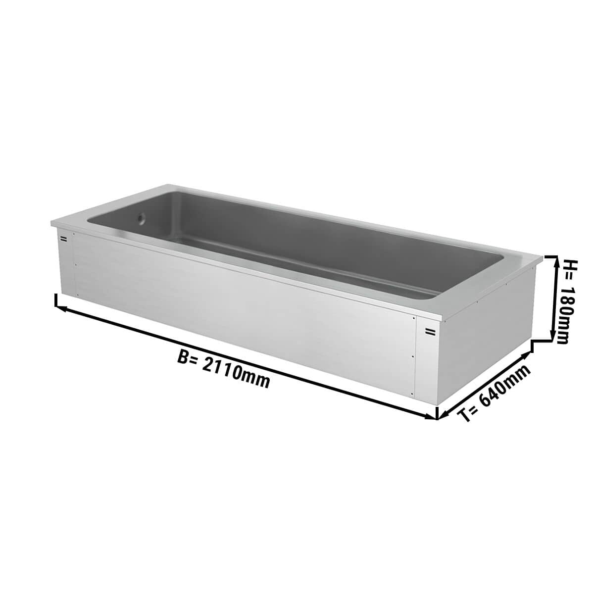 Cuva de gheață încastrabilă – 2100 mm – 6x GN 1/1 – 250 litri — 3