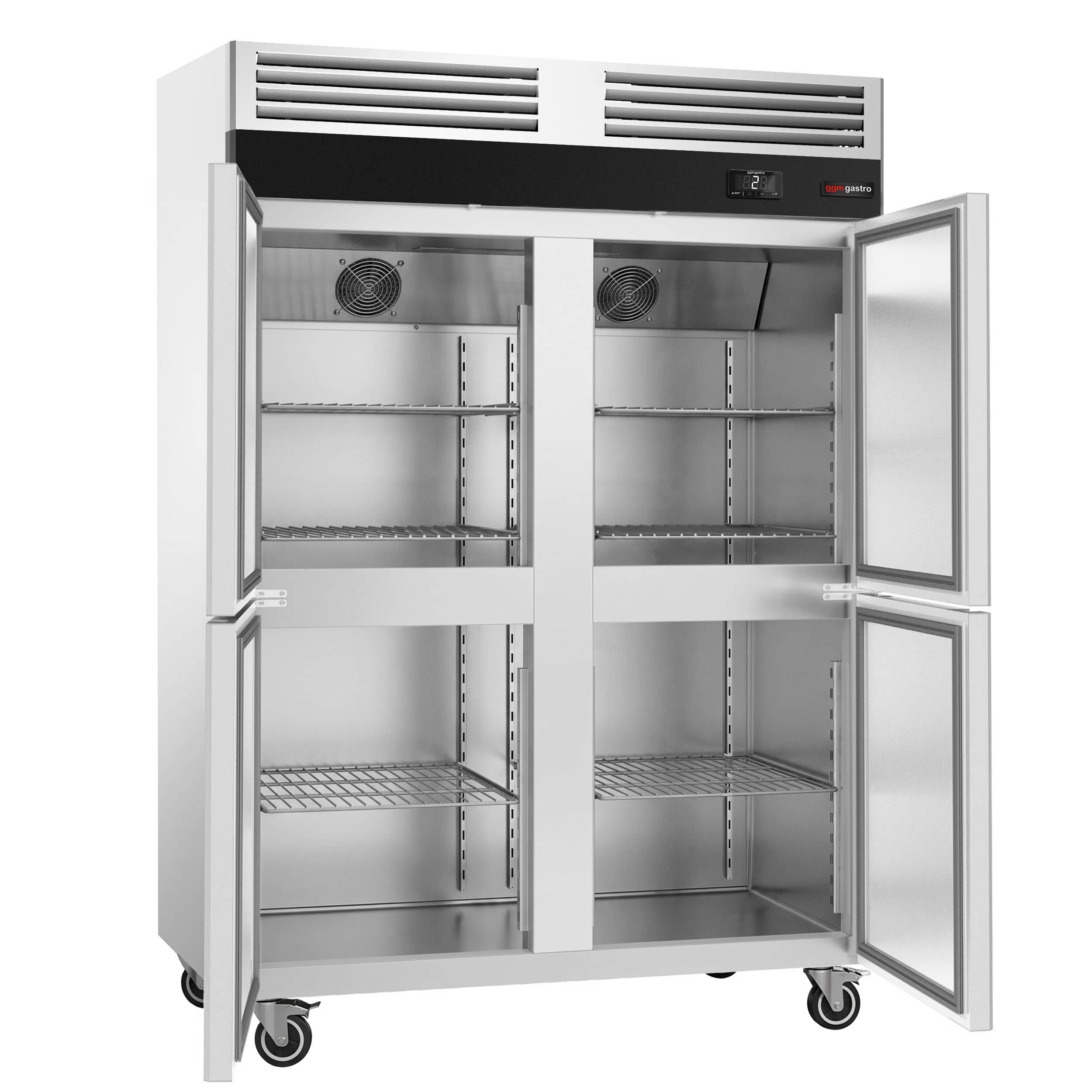 Frigider de depozitare din oțel inoxidabil ECO – GN 1/1 – 1700 litri – cu 4 uși jumătate — 4