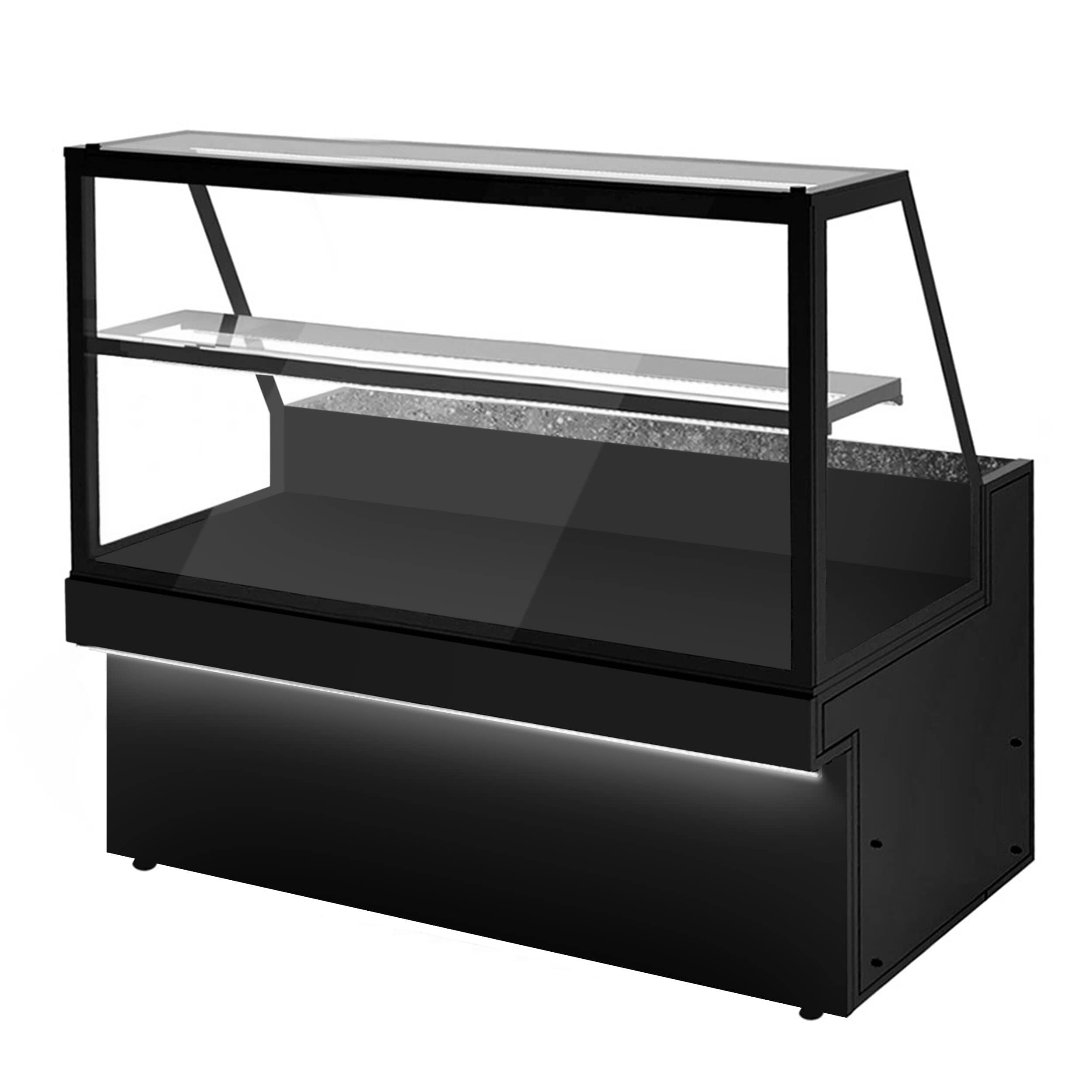 Vitrină pâine PREMIUM Toronto - 1800x800 mm - culoare negru - cu 1 rafturi — 4
