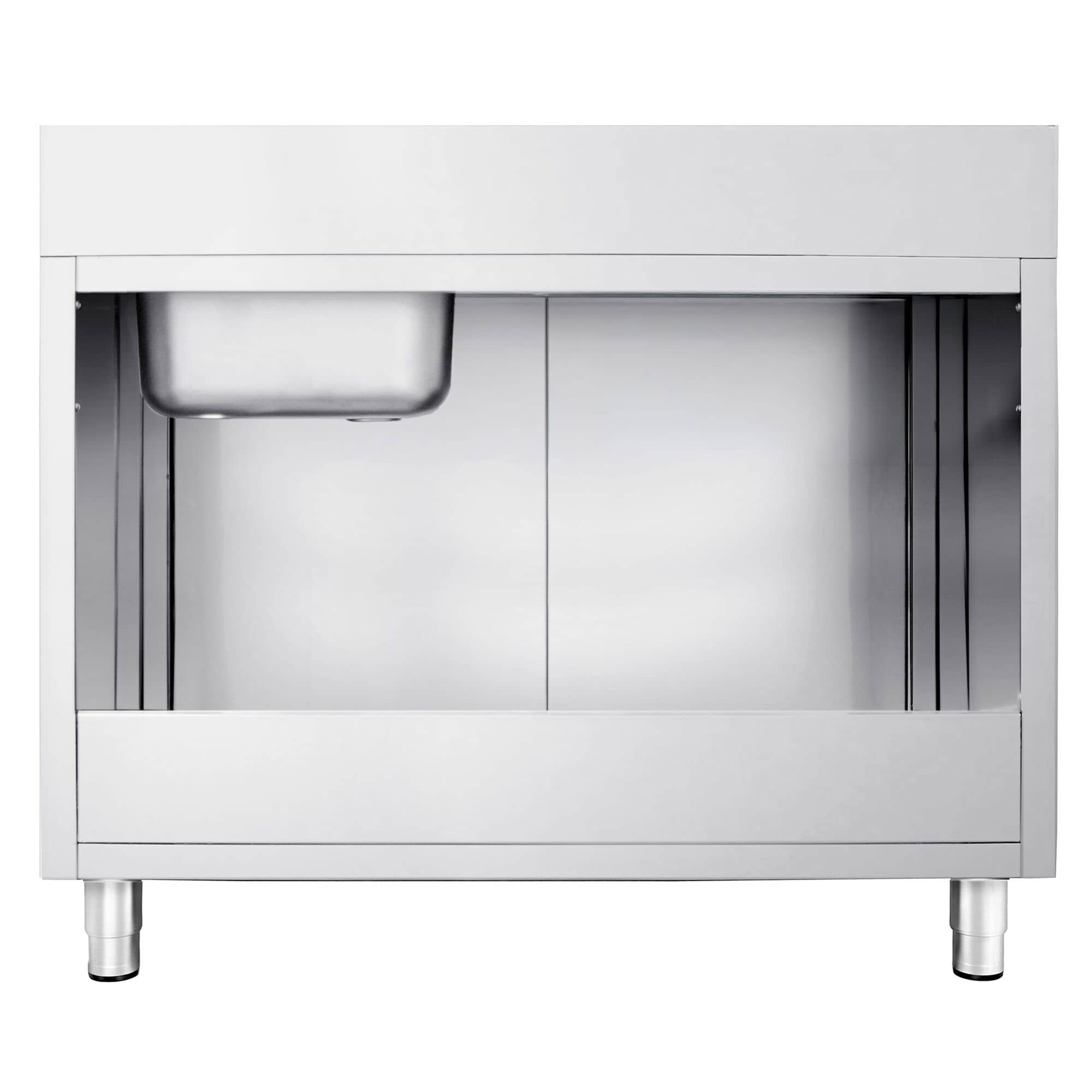 Chiuvetă tip dulap PREMIUM - din oțel inoxidabil - 1400x600 mm - cu 1 cuvă pe dreapta — 7
