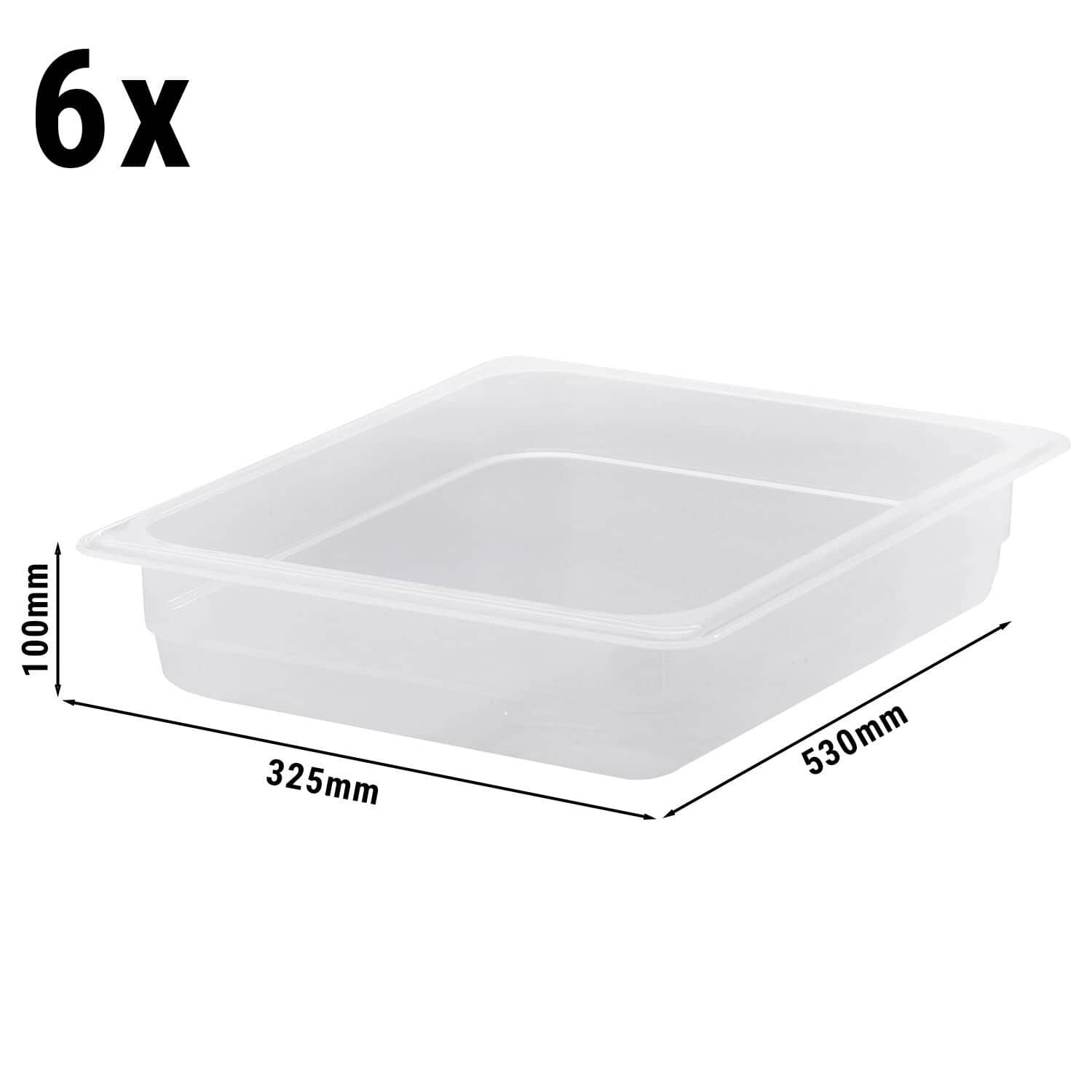 (6 bucăți) CAMBRO | Camwear® recipiente GN din polipropilenă 1/2 - lăptos - adâncime 65 mm — 3