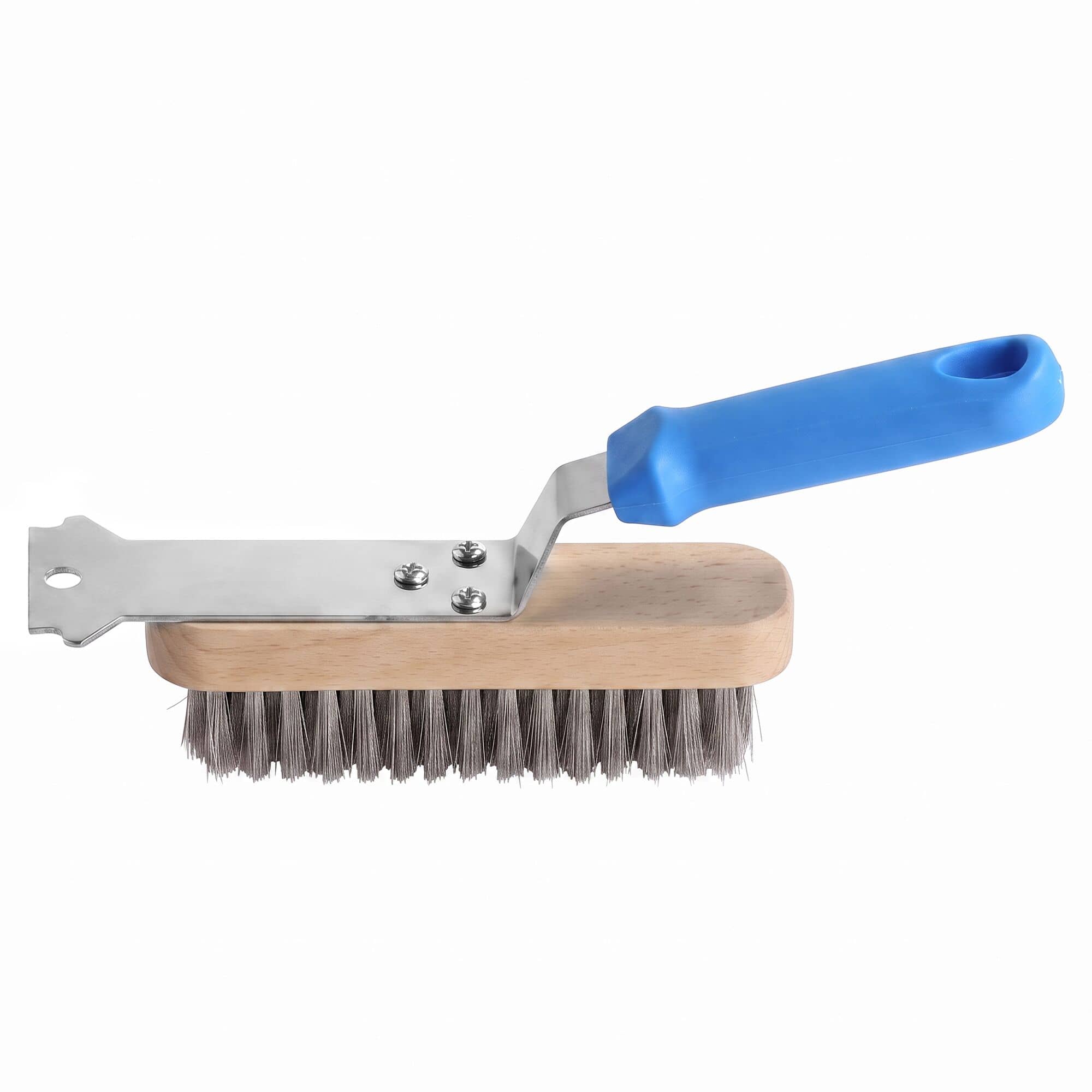 Perie pentru grătar cu peri din oțel inoxidabil și racletă — 5