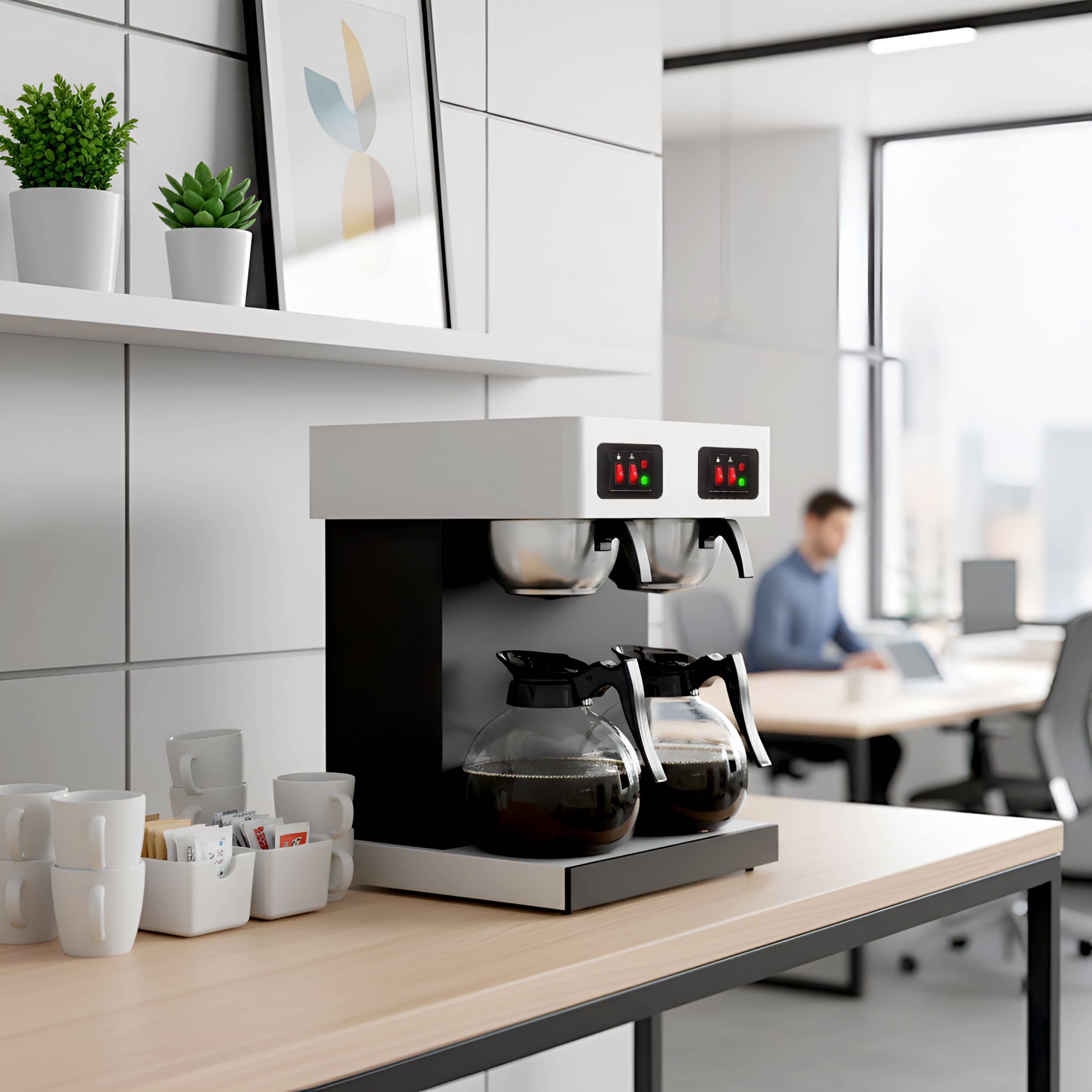 Aparat de cafea cu filtru – 2 x 1,8 litri – incl. 2 carafe de sticlă — 10