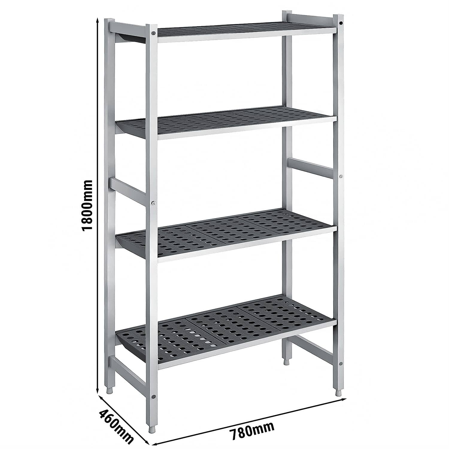 Raft de bază din aluminiu - 780 x 1800 mm - Capacitate de încărcare: 900 kg — 3