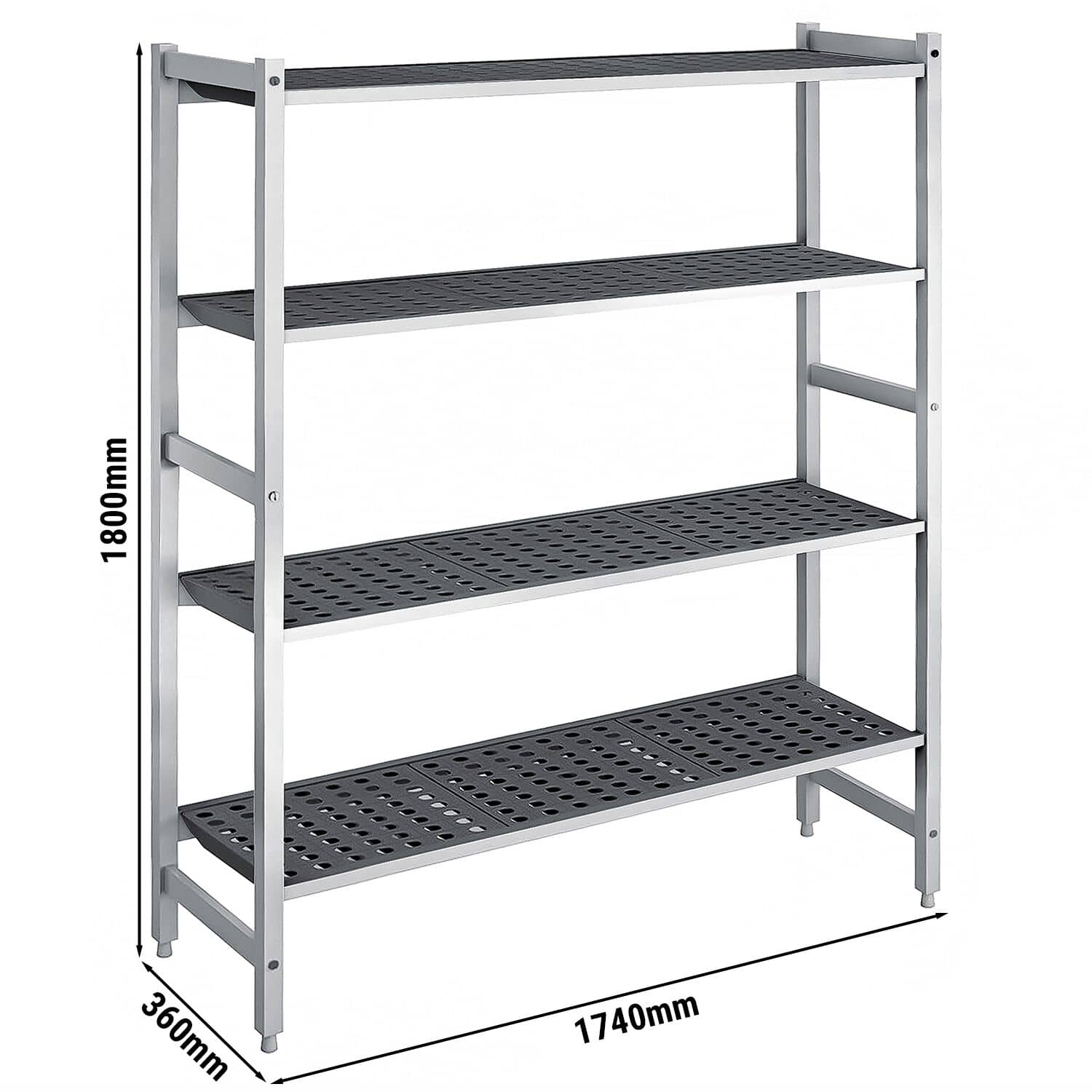 Raft de bază din aluminiu - 1740 x 1800 mm - Capacitate de încărcare: 900 kg — 3