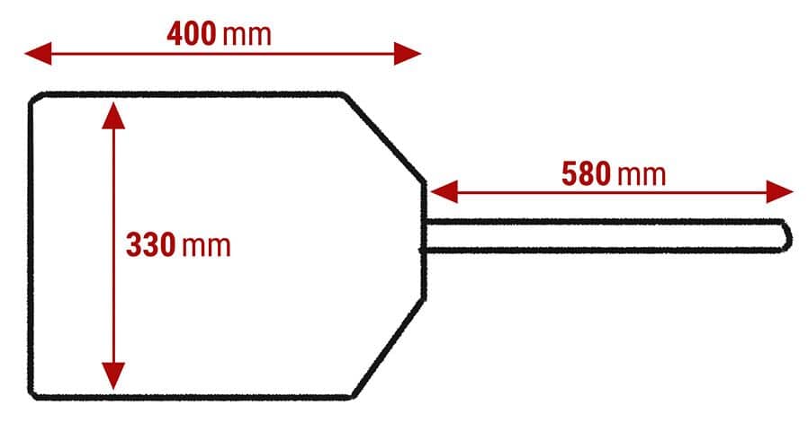 Lopată pentru pizza din lemn - 400 x 330 mm — 5