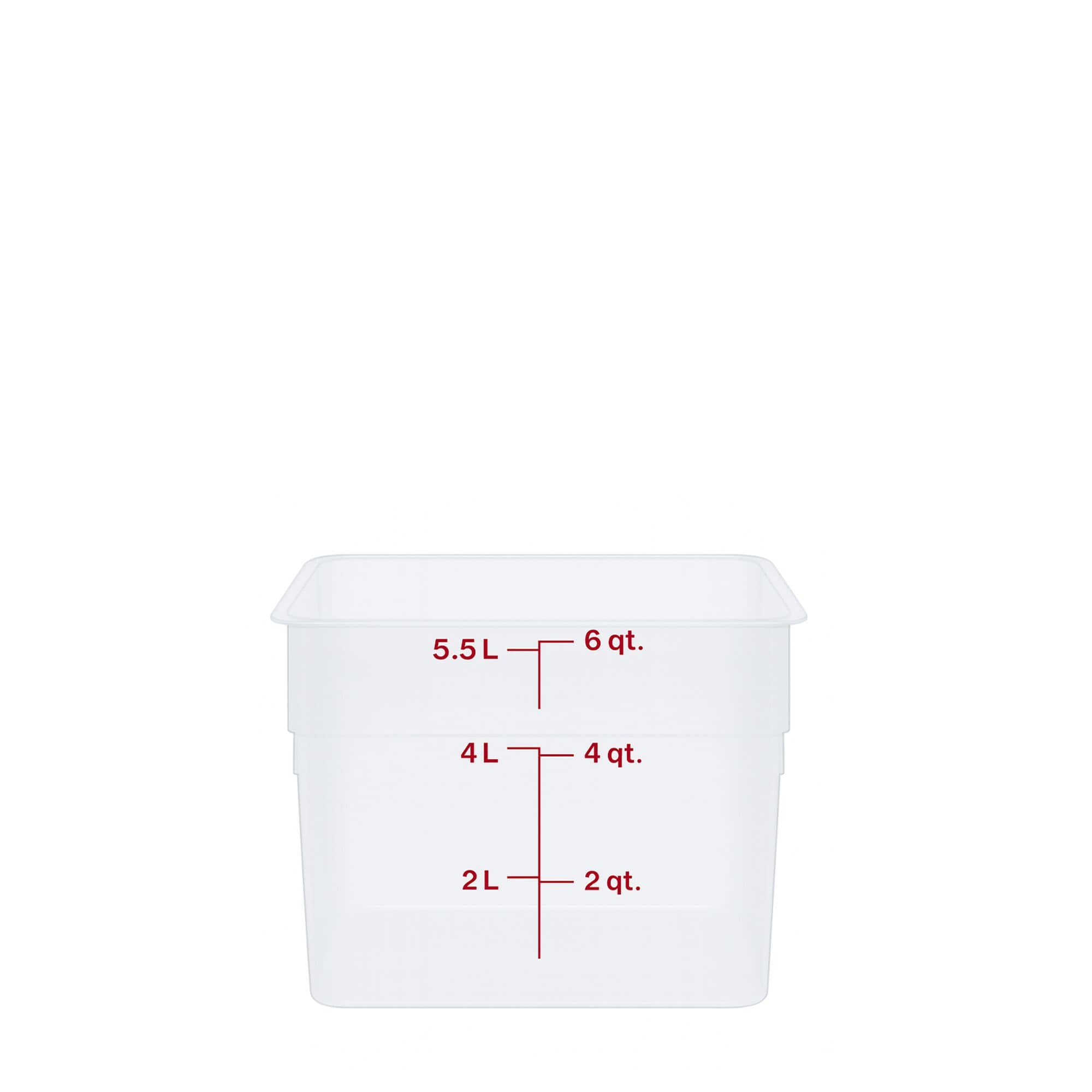 (6 bucăți) CAMBRO | CAMSQUARES® - Recipient - 5.7 litri - Transparent — 2