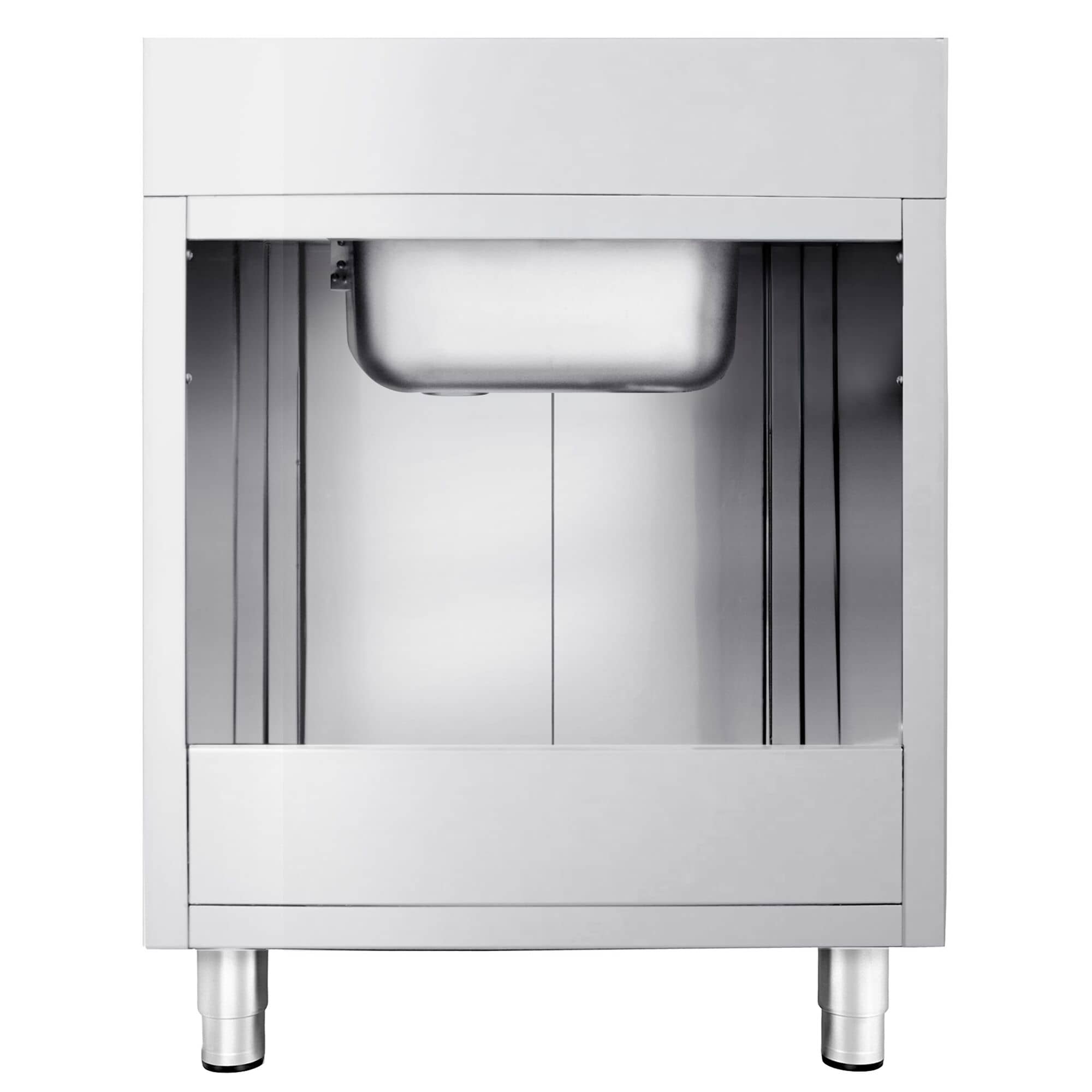 Chiuvetă tip dulap PREMIUM - din oțel inoxidabil - 800x700 mm - cu 1 cuvă centrală — 7
