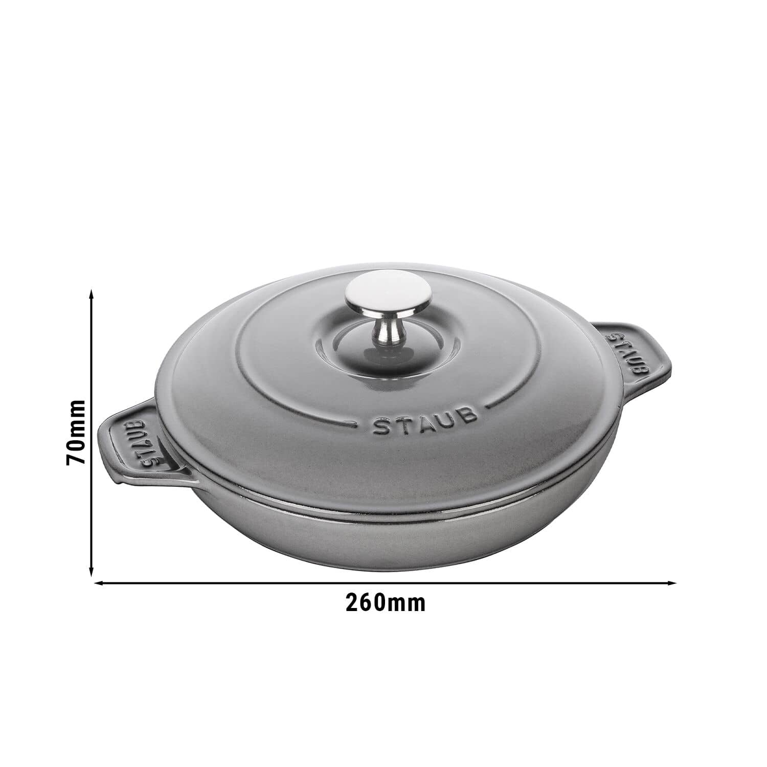 STAUB | SPECIALITIES - Tavă de cuptor cu capac - Ø 200mm - Fonta - Gri grafit — 3
