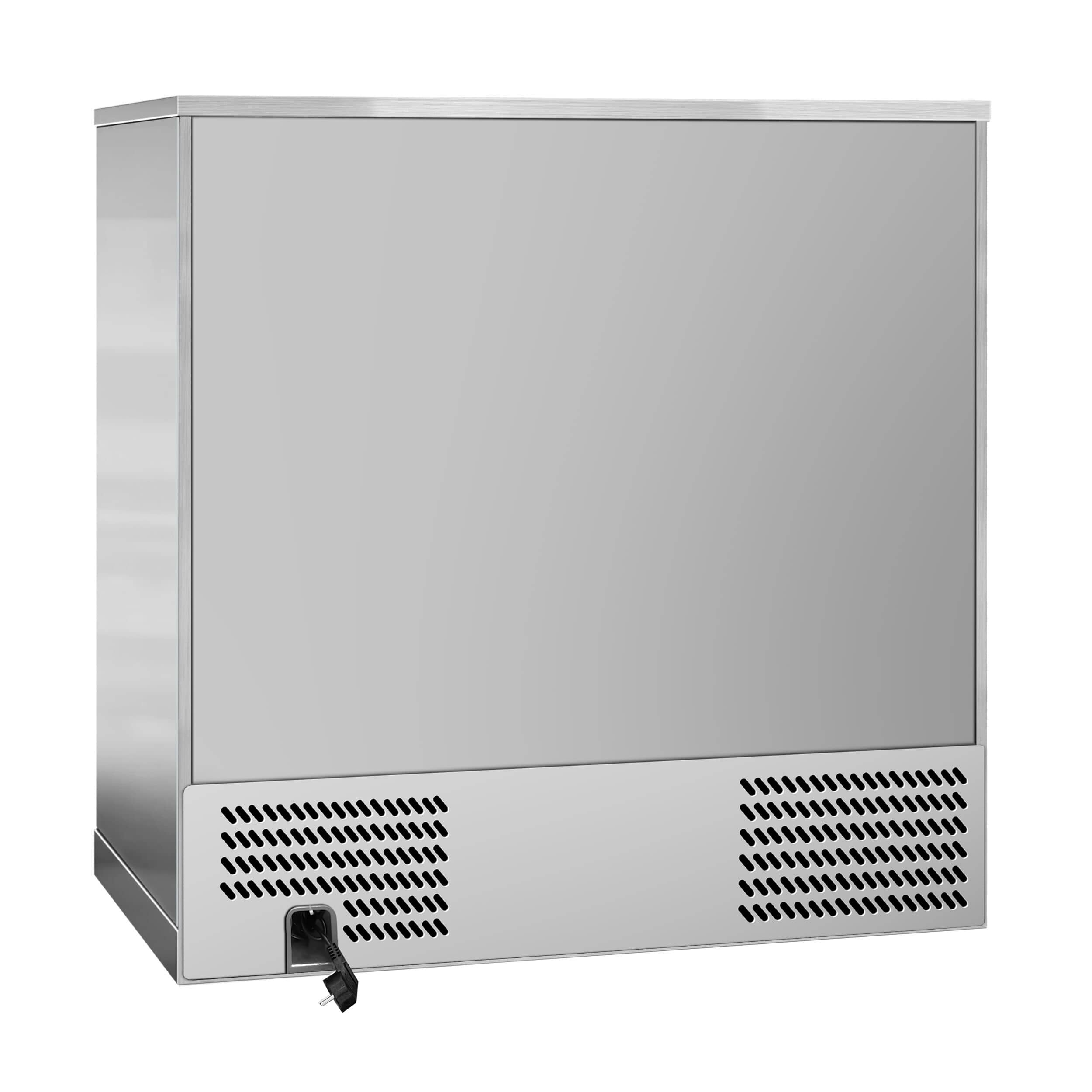 Frigider pentru bar – 900 mm – 220 litri – cu 2 uși batante din sticlă – oțel inoxidabil — 10
