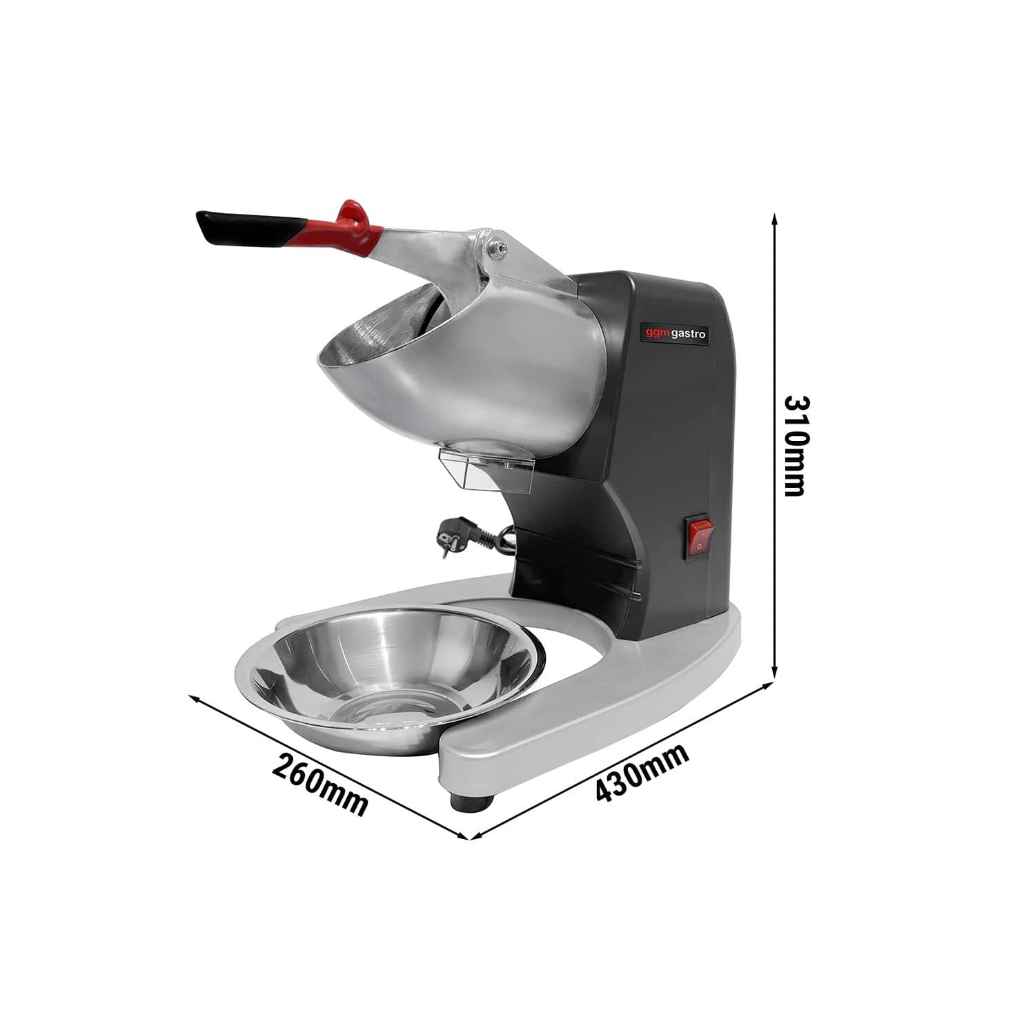 Mașină de gheață de masă pentru gheață sub formă de fulgi – 1,6 kg/min – 300 W – Negru — 3