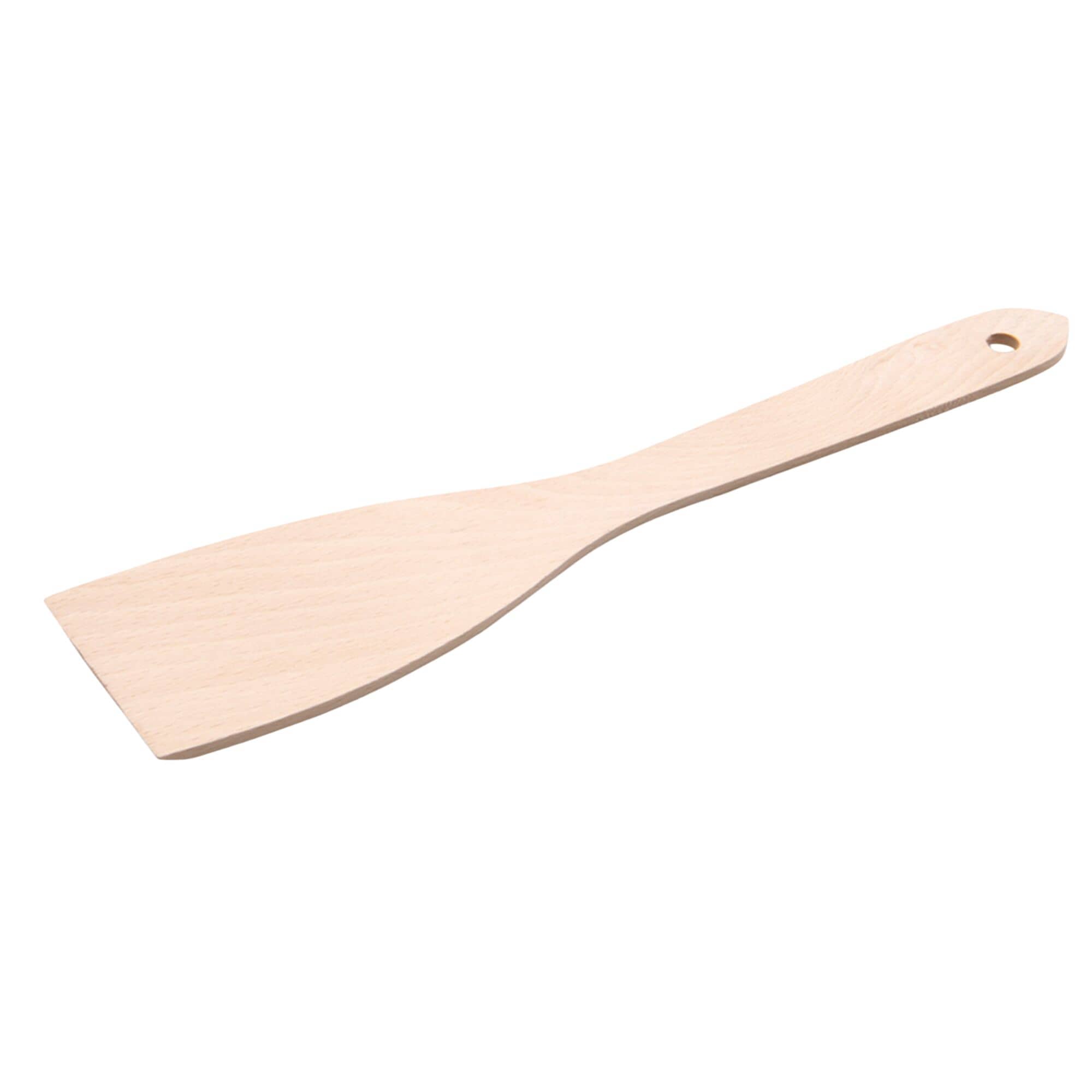 Spatulă pentru tigaie - Lungime: 300 mm - 57x297 mm - mâner din lemn — 4