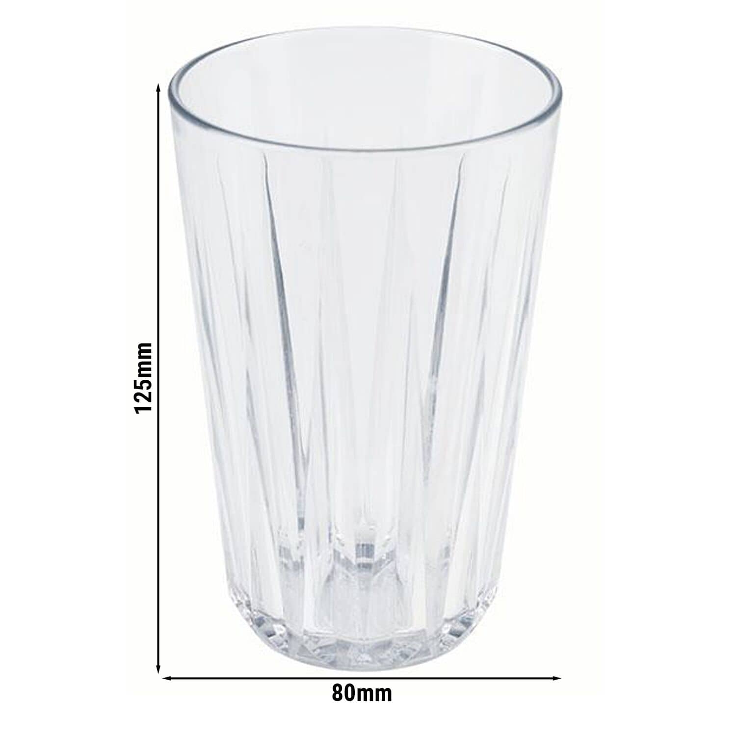 (48 buc) CRYSTAL - Cană de cafea - 300 ml - Transparent - stivuibilă — 3