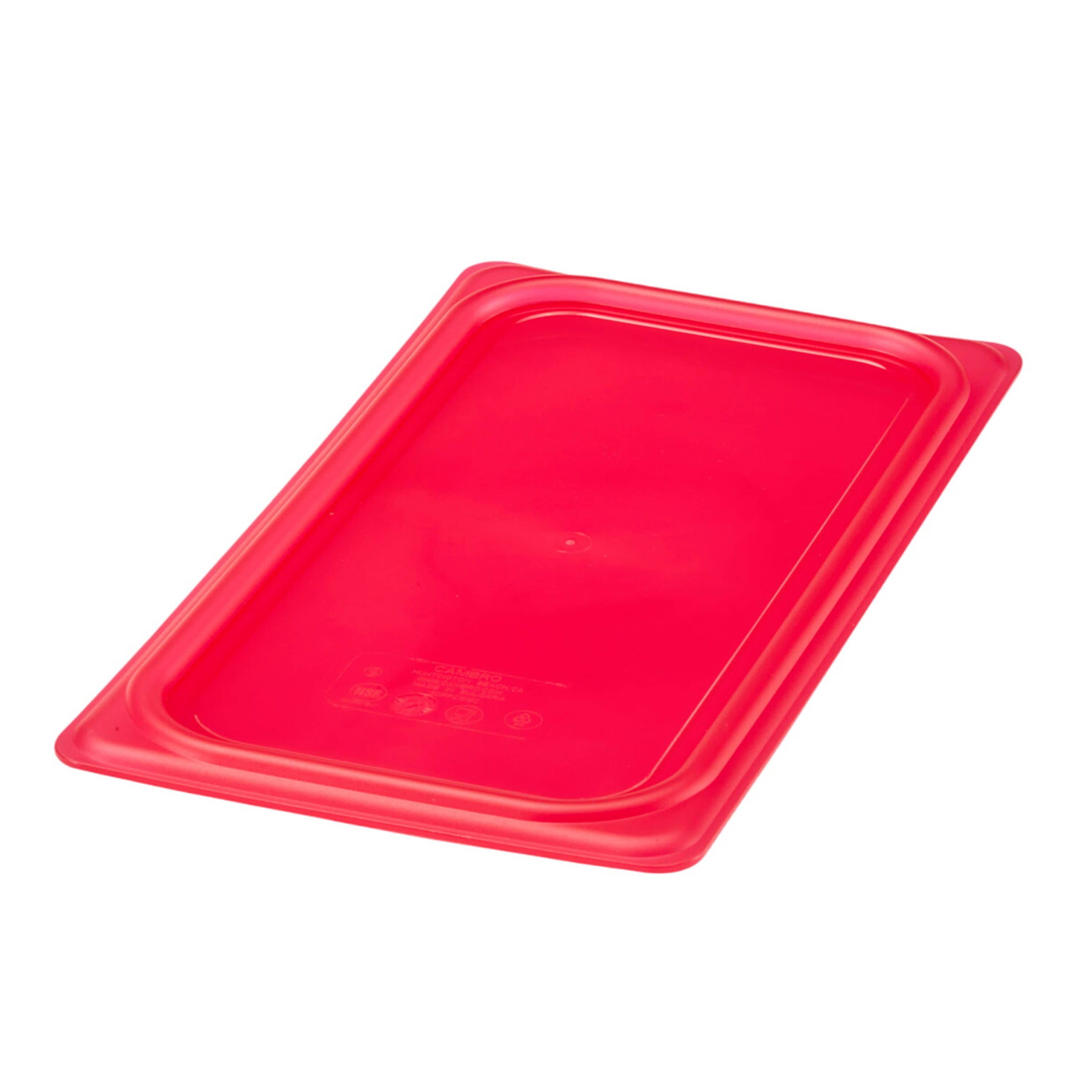 (6 bucăți) CAMBRO | SafeTrak - Capac din polipropilenă GN 1/3 - Roșu — 4