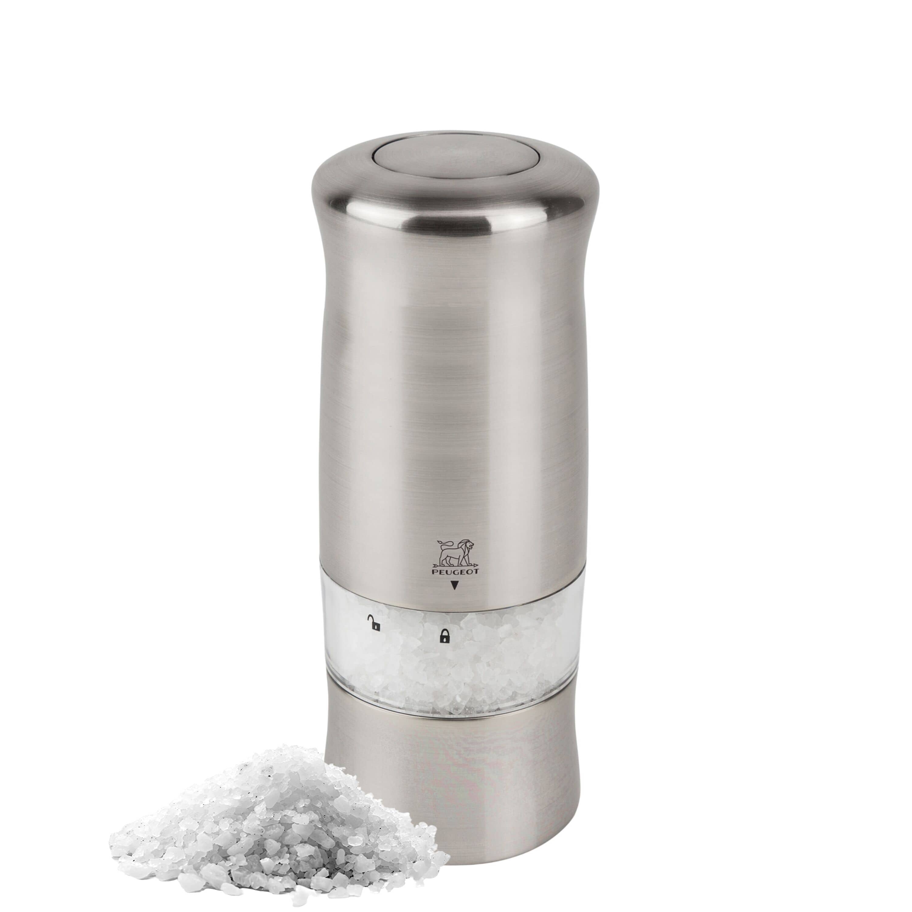 (6 bucăți) PEUGEOT | ZELI - Râșniță de sare - electrică - plastic - înălțime: 140 mm — 2