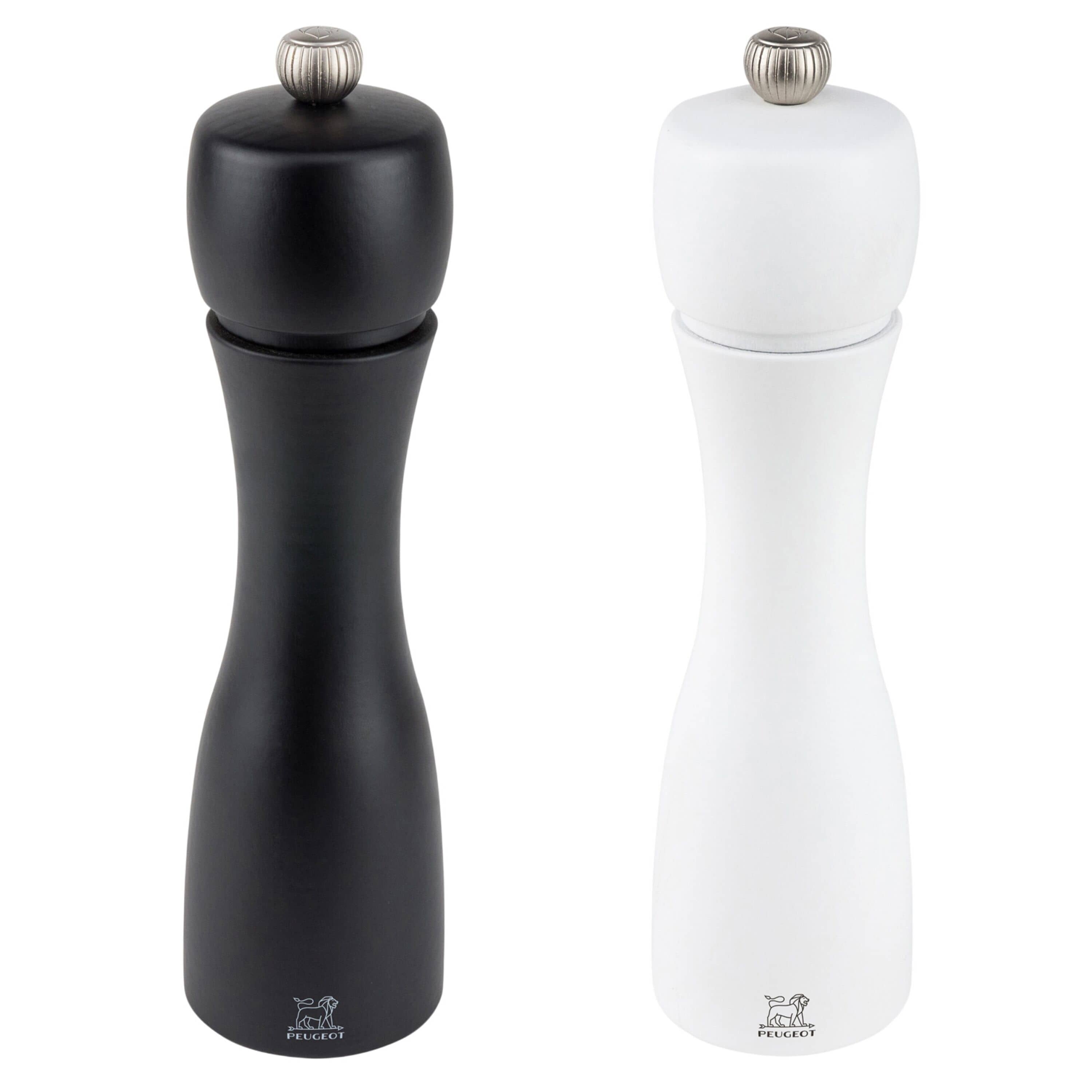 (6 bucăți) PEUGEOT | TAHITI - Râșniță pentru sare și piper - Lemn - Negru / Alb mat - Înălțime: 200 mm — 4