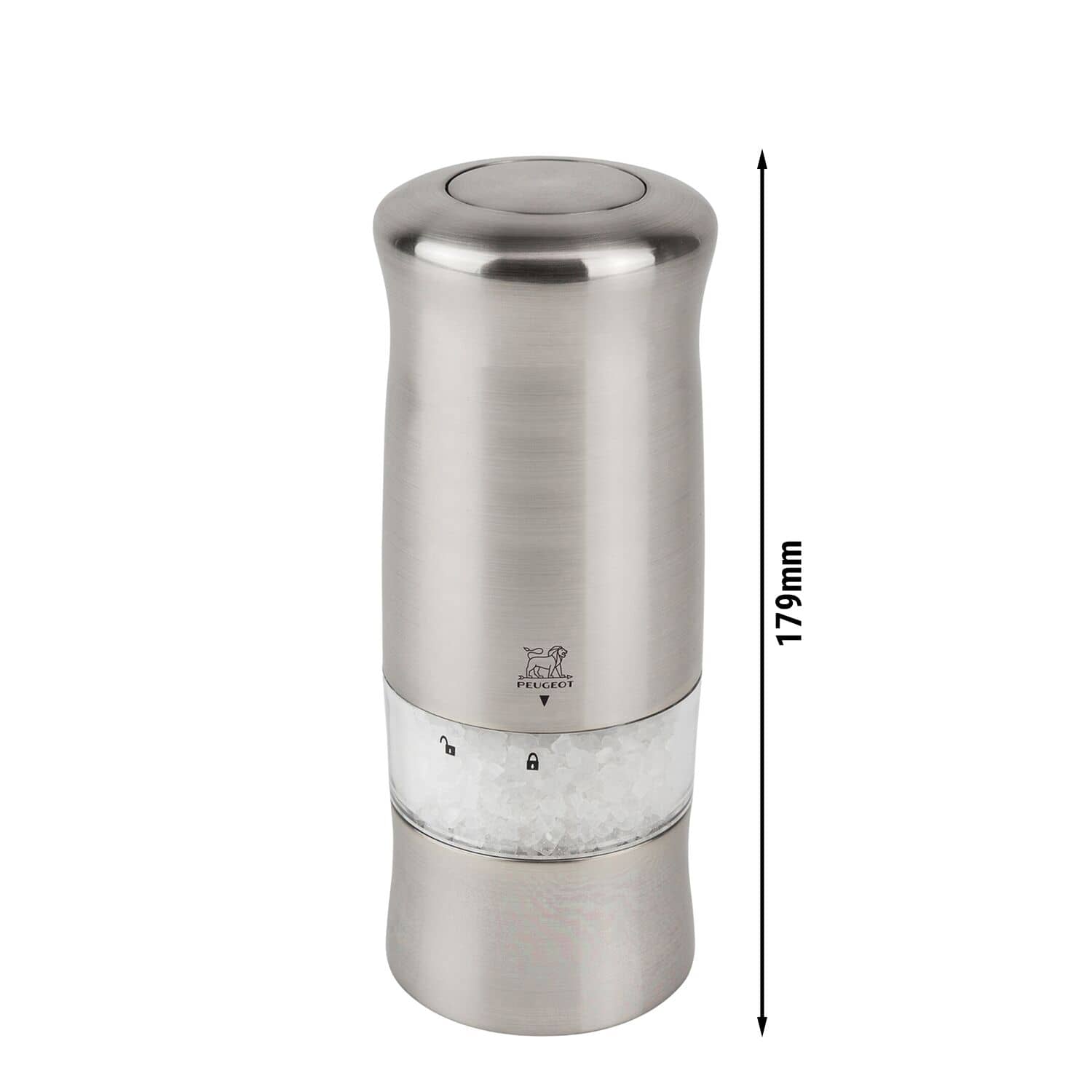 (6 bucăți) PEUGEOT | ZELI - Râșniță de sare - electrică - plastic - înălțime: 140 mm — 3