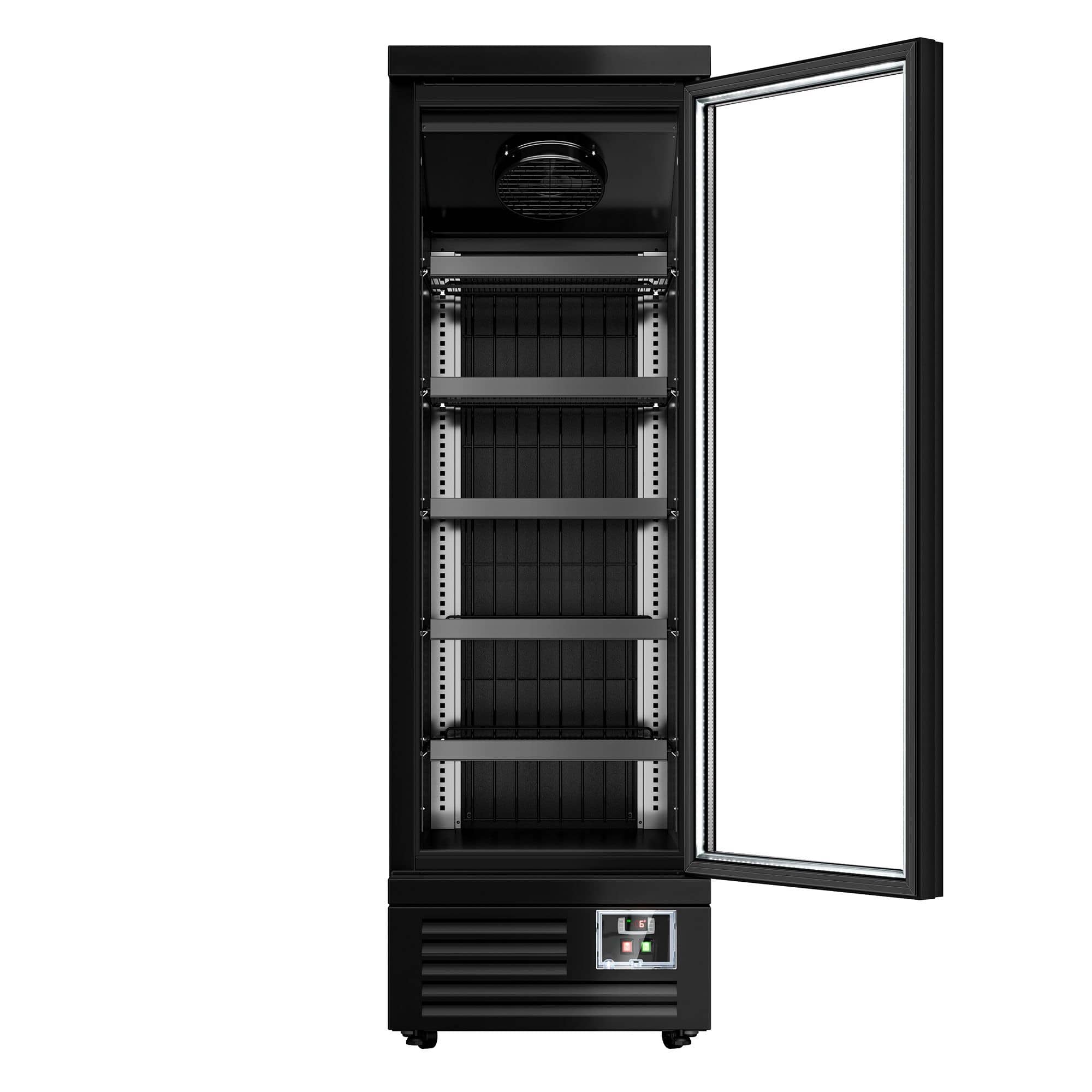 Raft frigorific – 630 mm – 443 litri – cu 1 ușă batantă cu geam dublu și 5 rafturi — 7