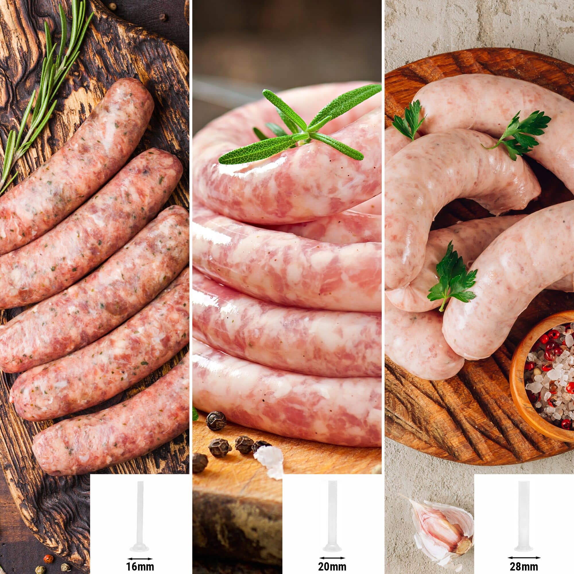 Mașină de umplut cârnați electrică orizontală - 30 l - 560 W - oțel inoxidabil - incl. Pedală de acționare & 3 duze pentru cârnați — 7