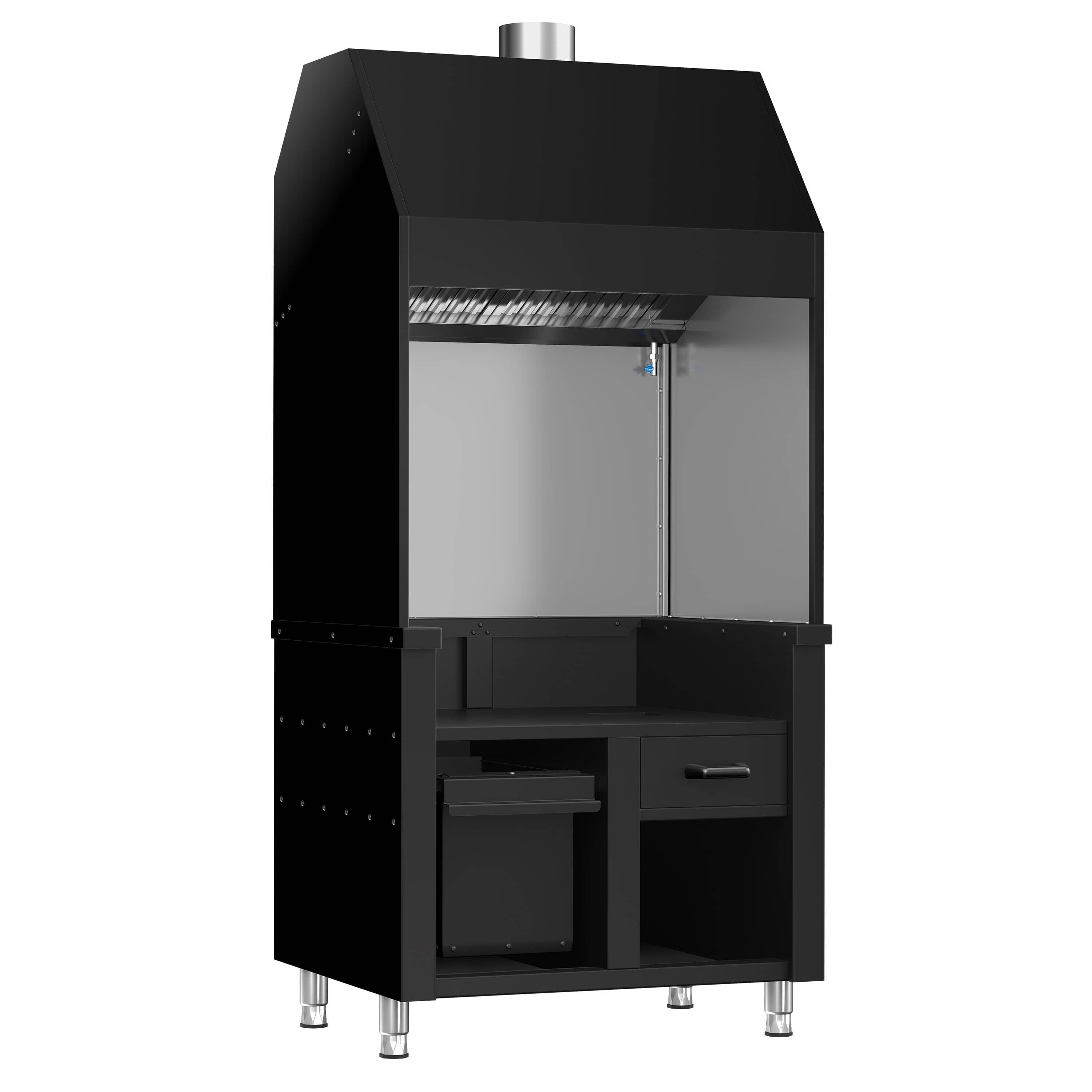 Element neutru pentru grătar cu cărbune/gaz BERLIN - 960 mm - negru — 2