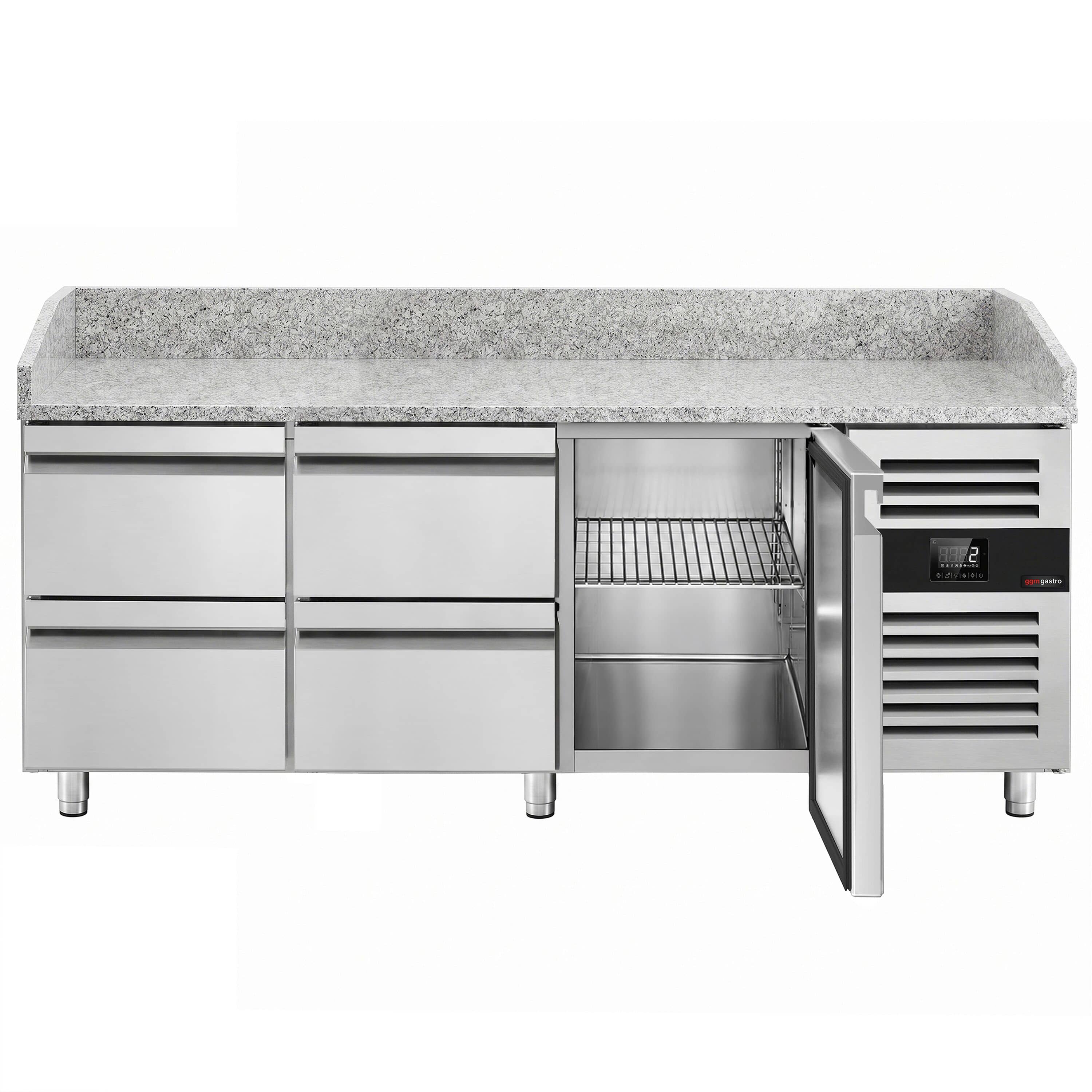 Vitrină frigorifică pentru pizza ECO – 2000 x 800 mm – cu 1 ușă și 4 sertare — 6