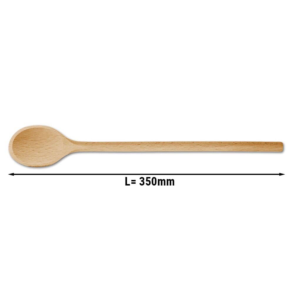 Lingură de bucătărie – Lungime: 350 mm – Lemn – ovală — 3