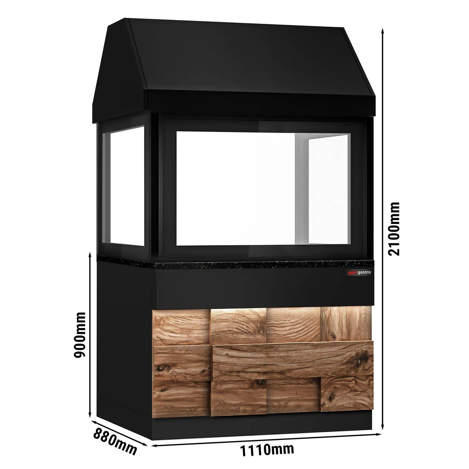 Element neutru pentru grătare cu cărbuni TORONTO - 1100 mm - blat din granit negru — 3