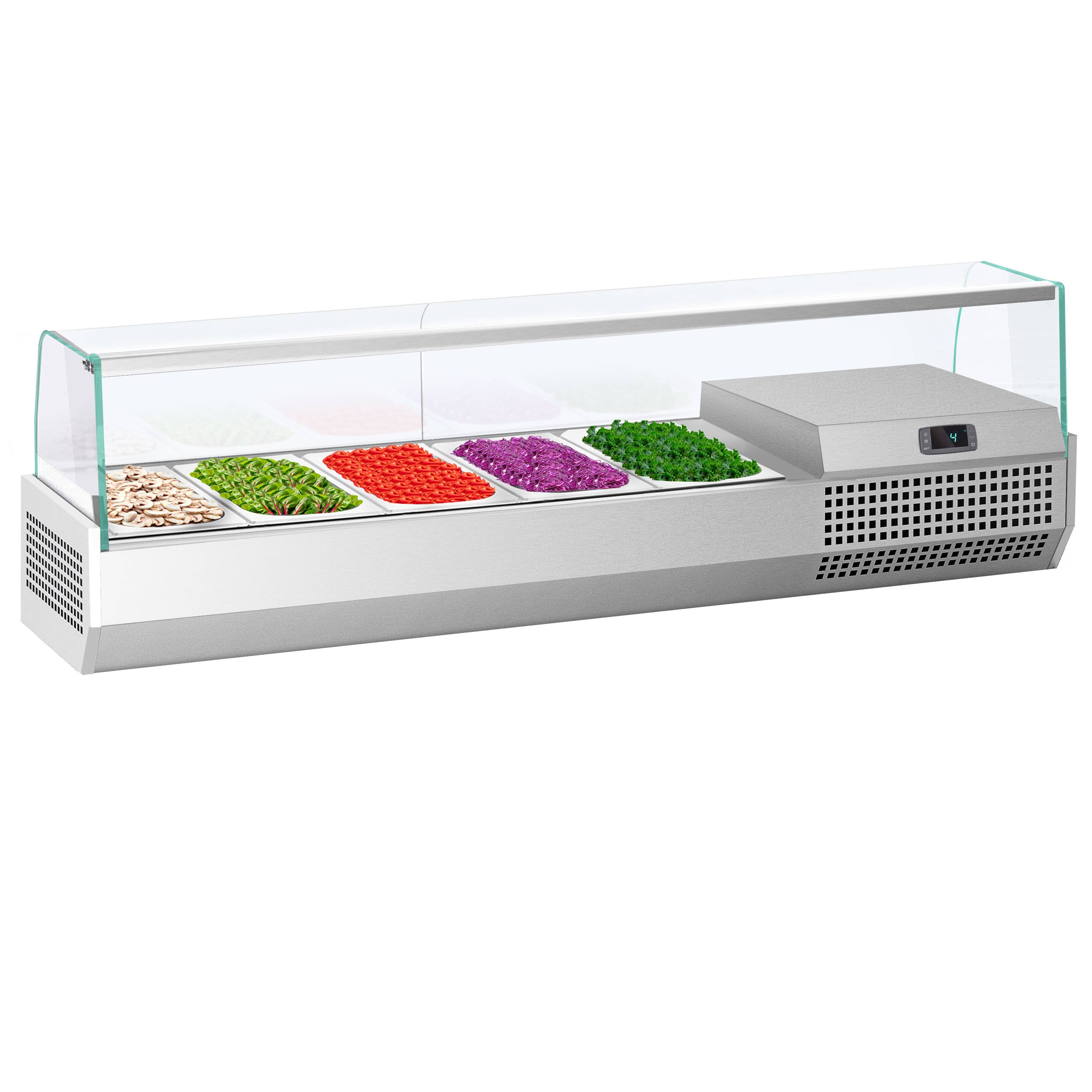 Vitrină frigorifică de ingrediente PREMIUM PLUS - 1493x413 mm - 5x GN 1/3 — 4