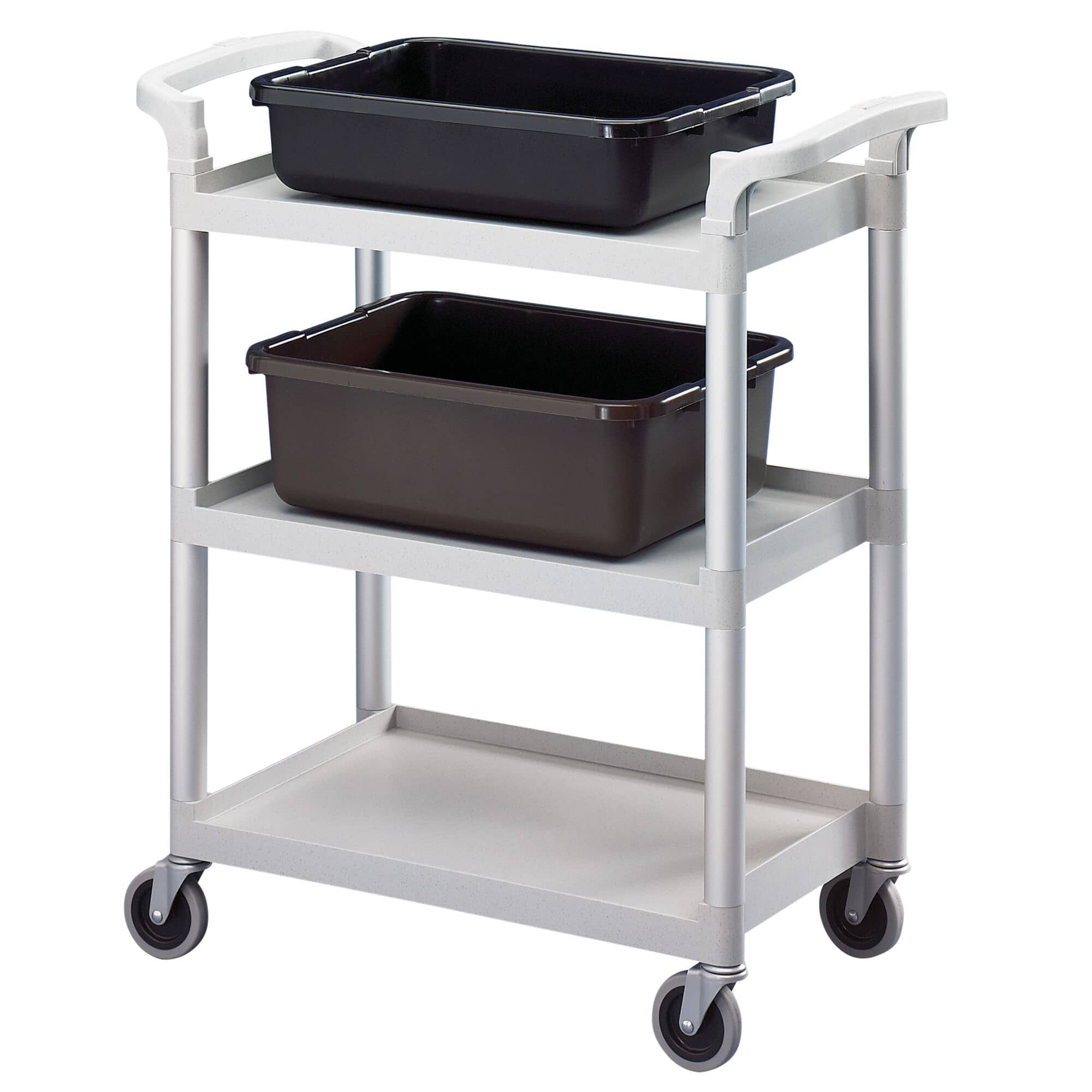 CAMBRO | Cărucior de servire din polipropilenă - 965x410mm - cu 3 rafturi - gri speckled — 5