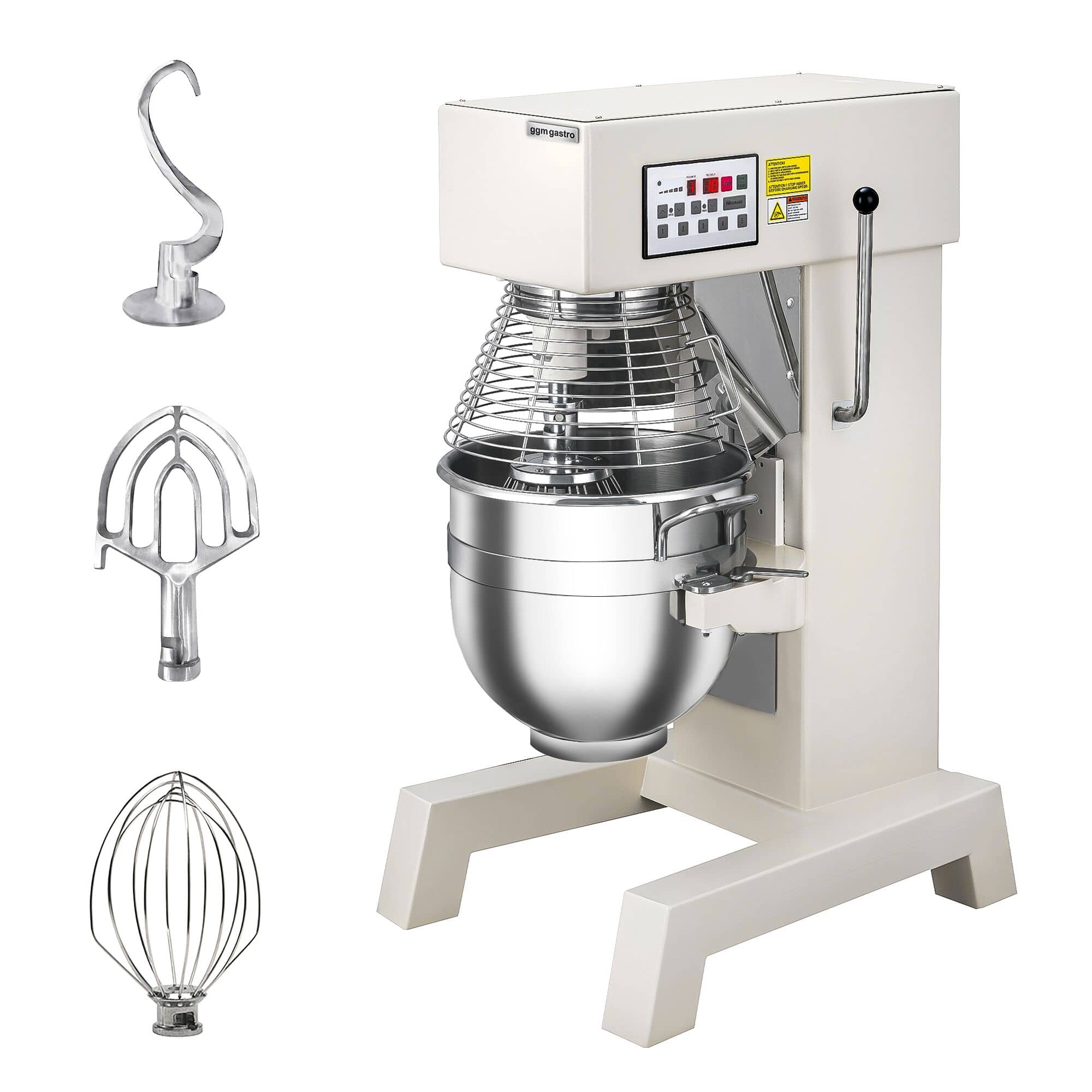Mixer planetar profesional - 30 litri - 1,5 kW - include 3 accesorii de amestecare — 2