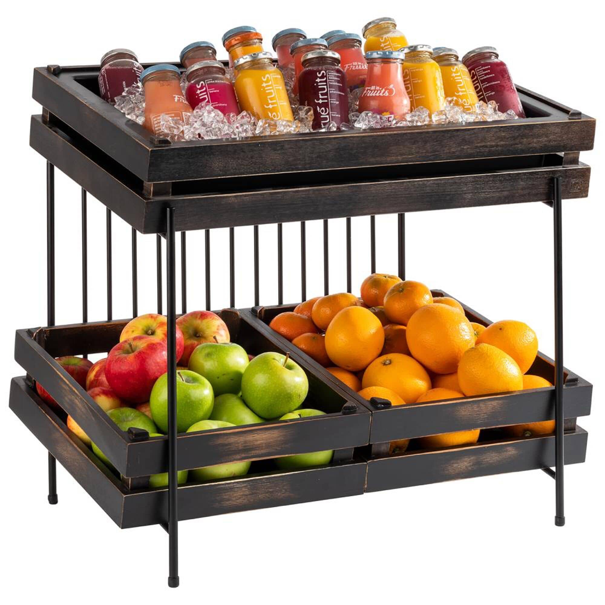 Raft pentru bufet – structură metalică – înălțime: 480 mm – compatibil cu cutiile Superbox GN 1/1 și GN 1/2 — 4