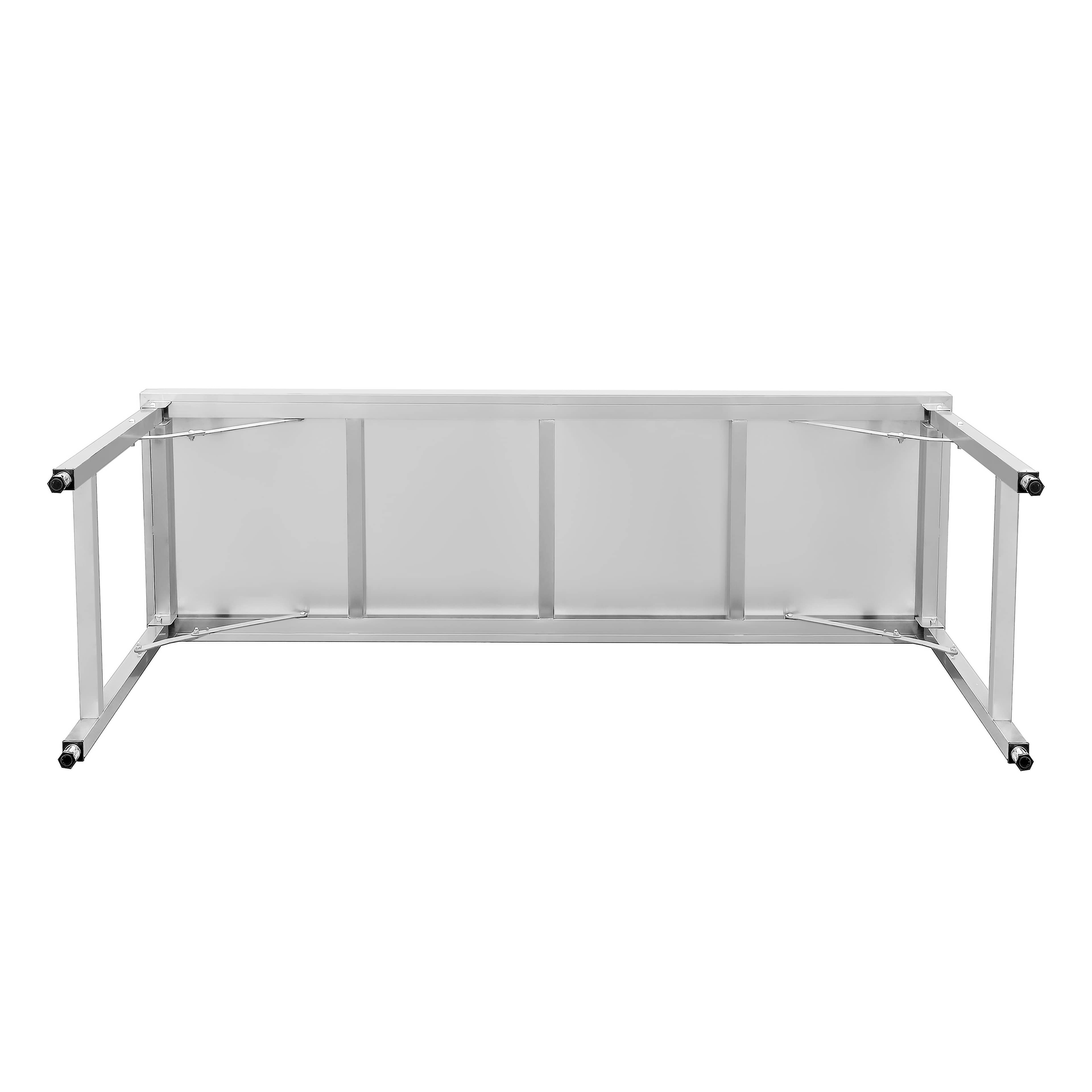 Masă de lucru din oțel inoxidabil – pliabilă – 1800 x 700 mm — 7