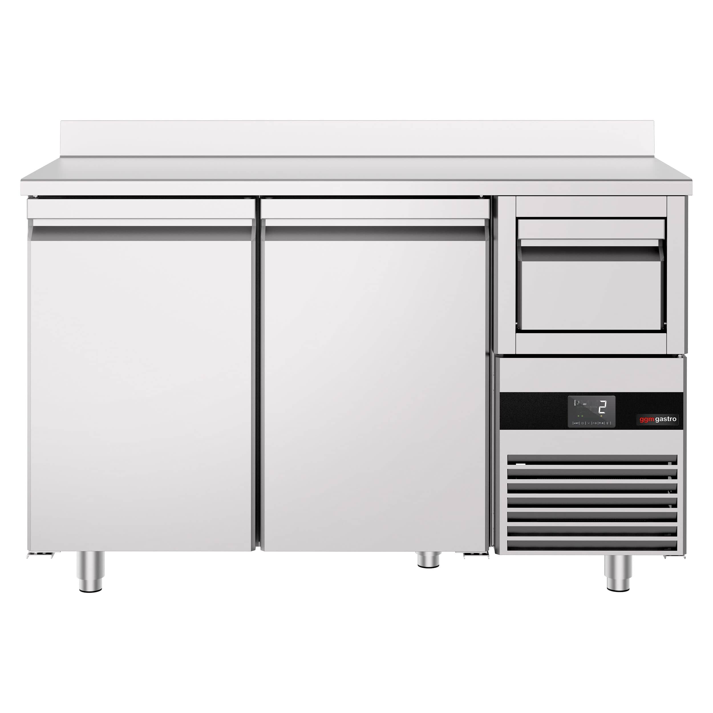 Răcitor Backbar PREMIUM - 1580x600 mm - 365 L - 2 uși pline, bordură spate 40 mm & sertar pentru zaț de cafea (knock box) — 7