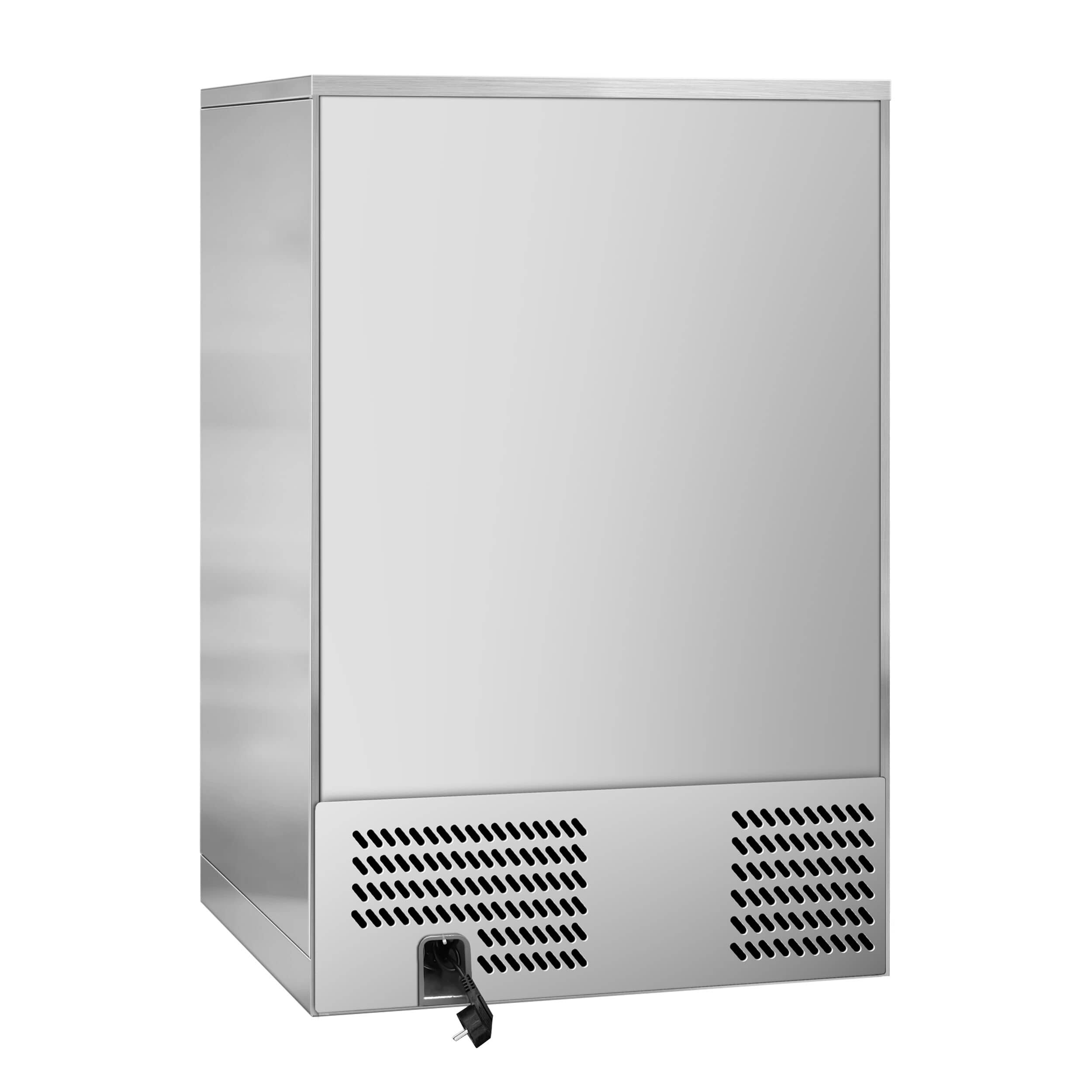 Frigider pentru bar – 600 mm – 130 litri – cu o ușă batantă din sticlă – oțel inoxidabil — 9