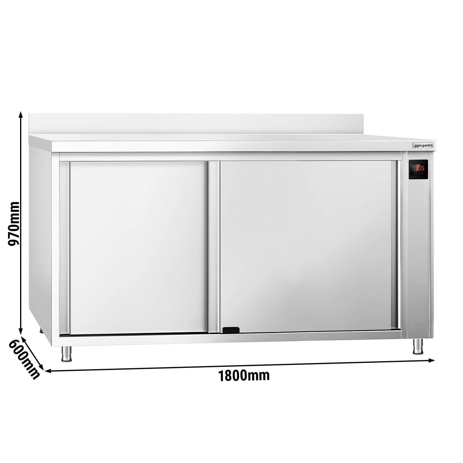 Dulap cald pentru menținerea alimentelor PREMIUM - profesional - 2 kW - 1800x600x970 mm — 3