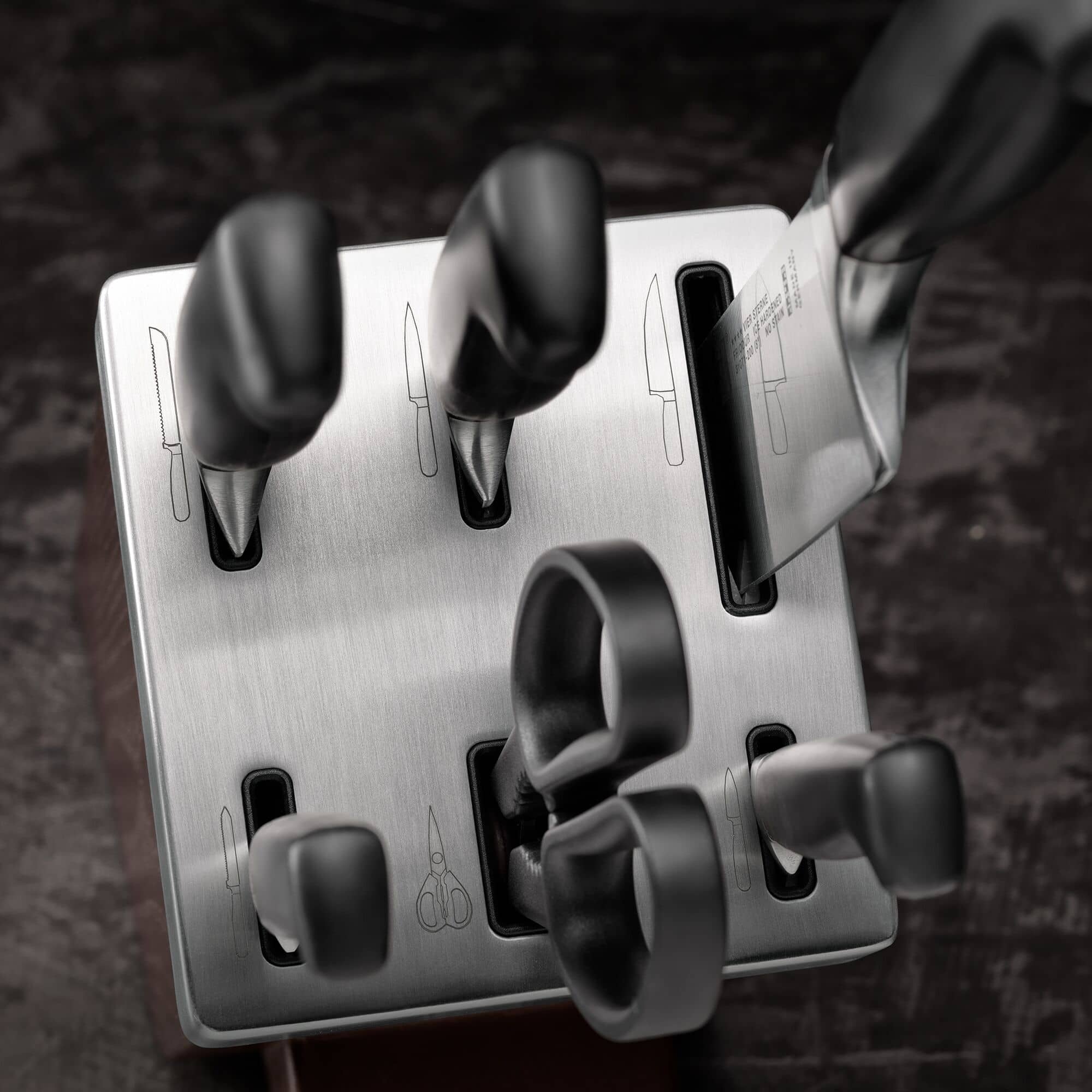 ZWILLING | VIER STERNE - Bloc de cuțite cu ascuțire automată, 7 bucăți. — 11