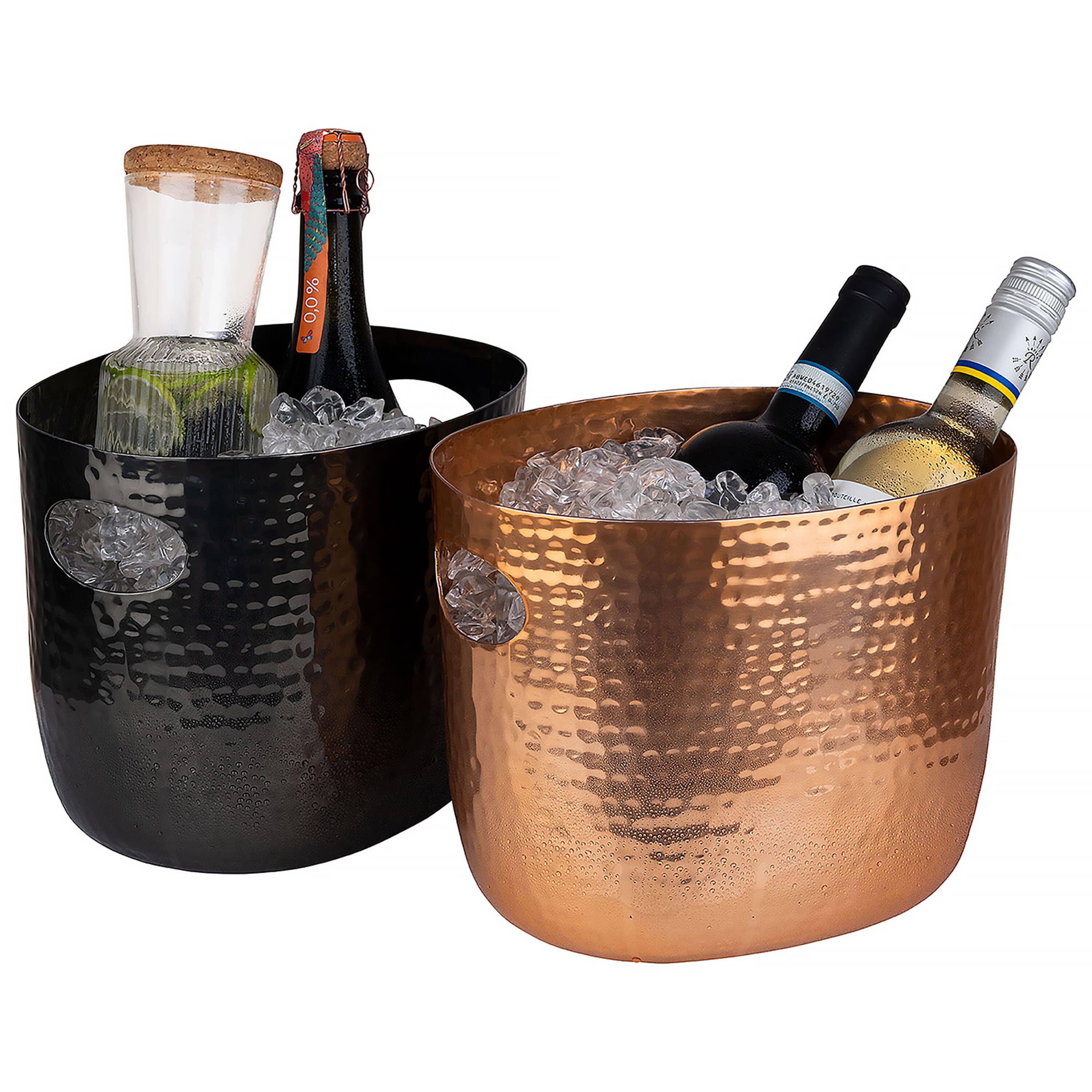 Frapieră - aluminiu - 3,9 litri - negru - cu mânere laterale, suprafață ciocănită — 6
