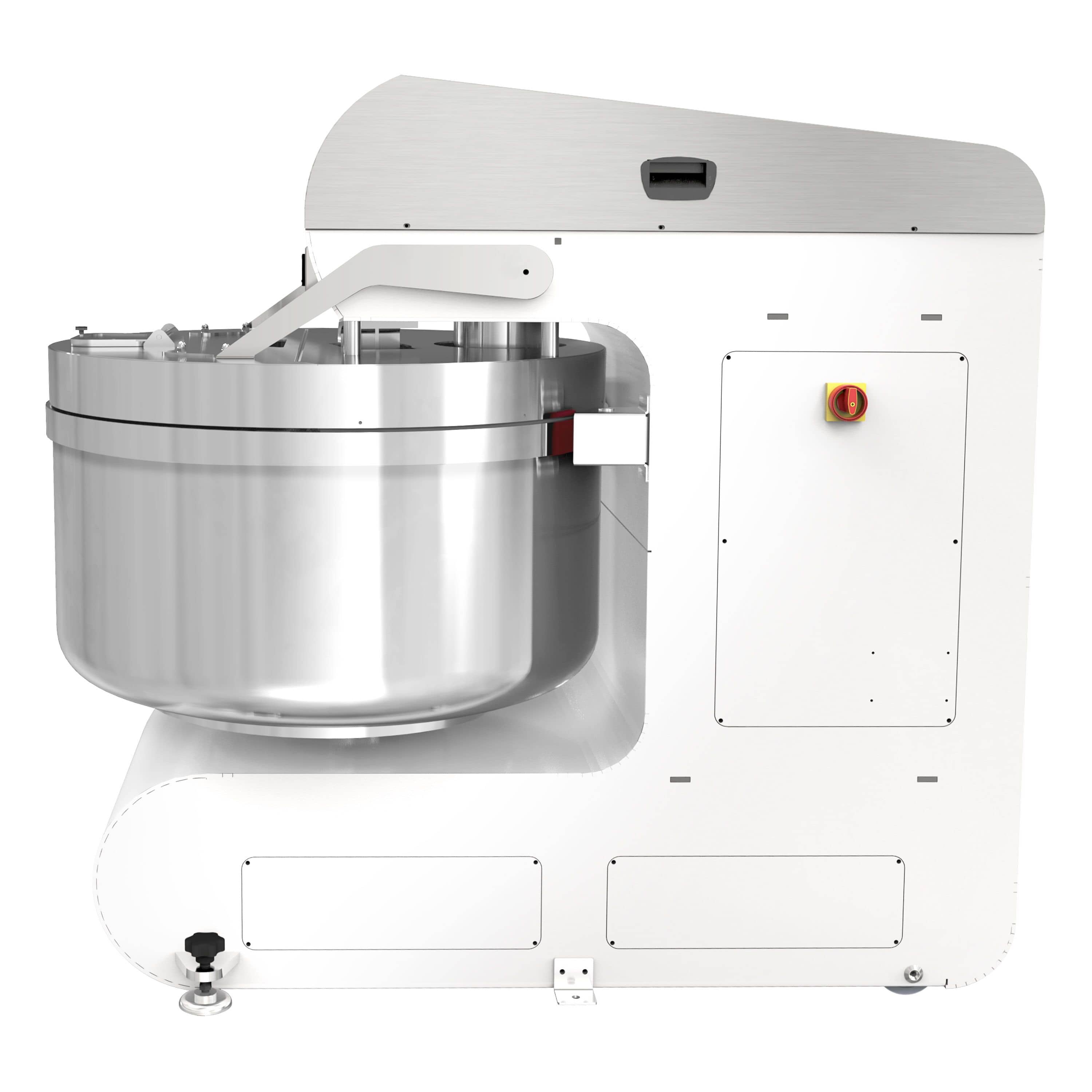 Malaxor cu spirală pentru brutării PREMIUM PLUS - 298 l / 200 kg - 2 viteze - cu bol fix - 2 motoare - cu temporizator - 400 V - special pentru aluat de pâine — 9