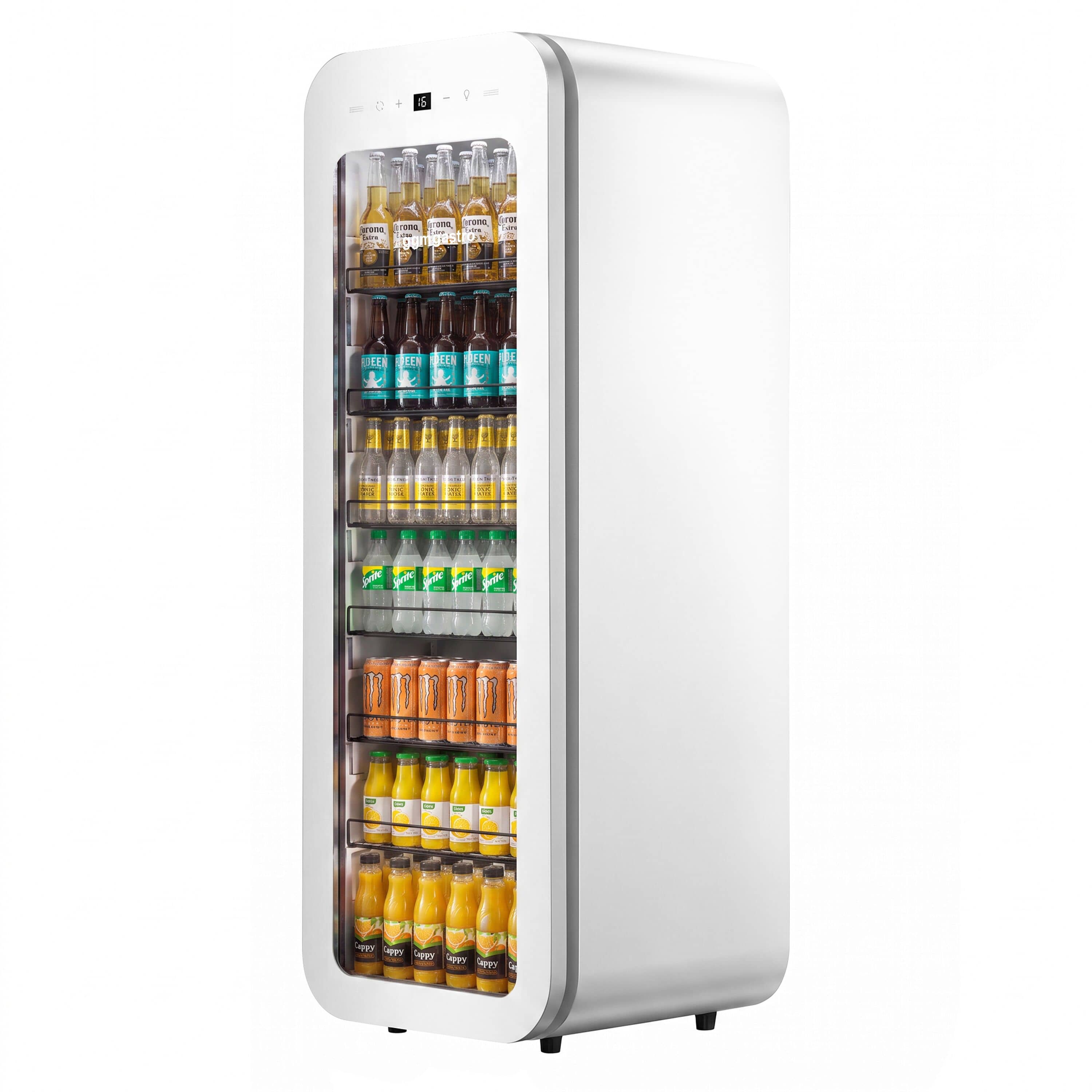 Vitrină frigorifică pentru băuturi – 105 litri – model îngust – cu 1 ușă din sticlă — 5