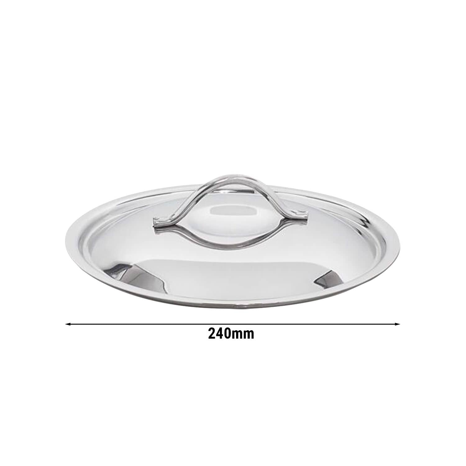 Capac pentru oală - oțel inoxidabil - Ø 240 mm — 3