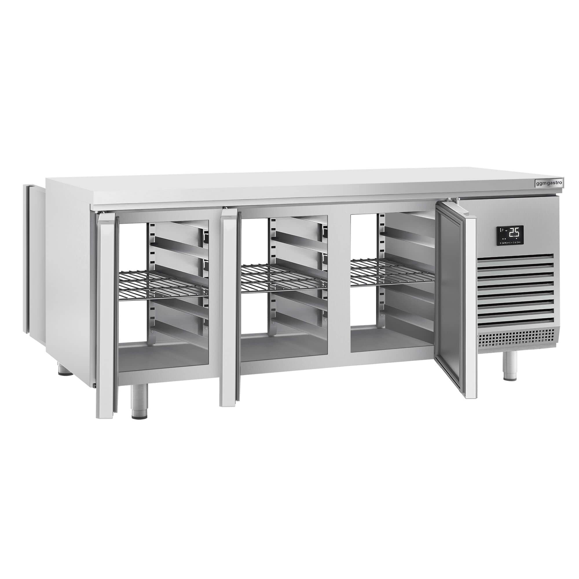 Masă frigorifică panificație Premium PLUS – 2185 x 800 mm – cu gaură de trecere — 2