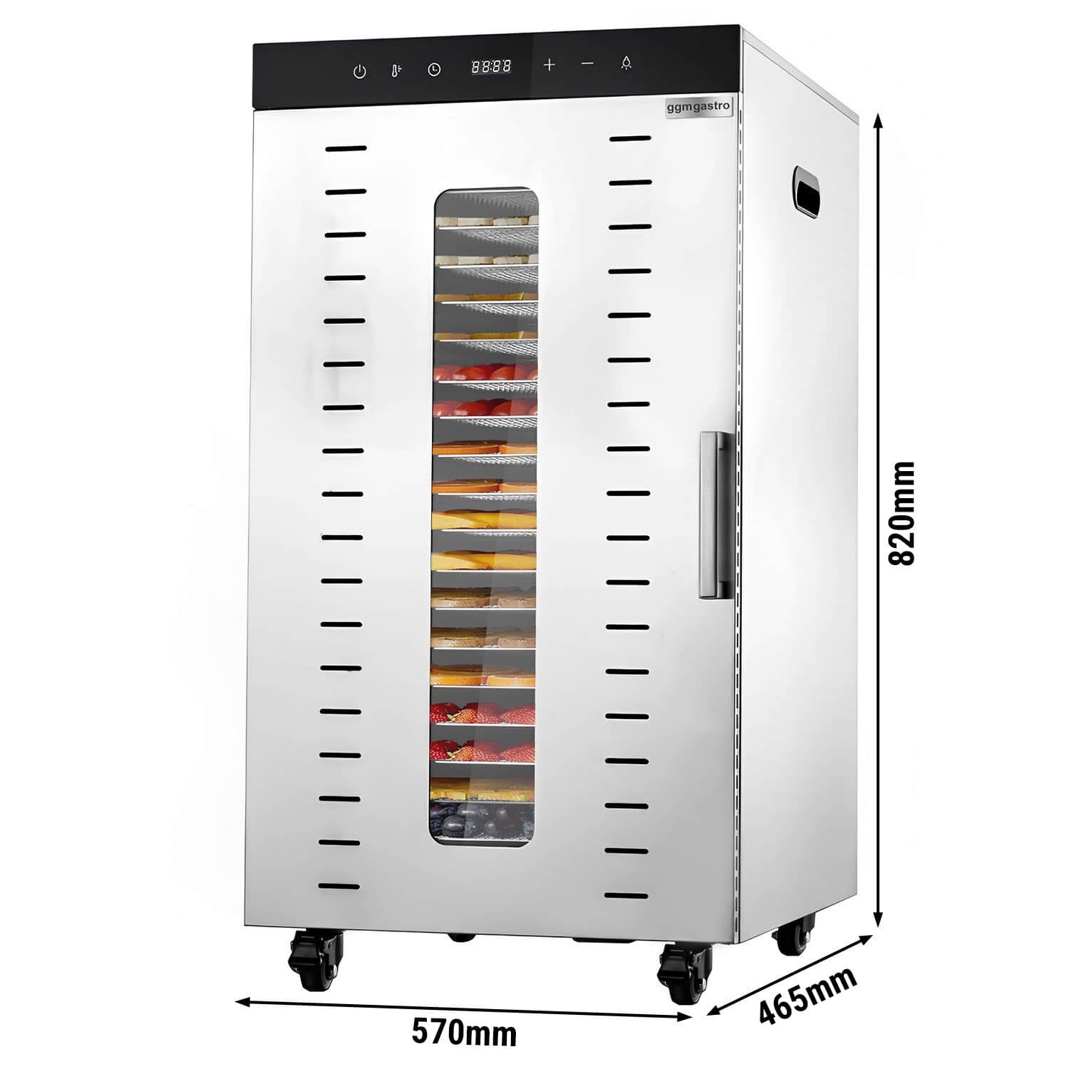 Uscător de alimente / Deshidrator automat - cu 20 de rafturi - oțel inoxidabil - 2 kW — 3