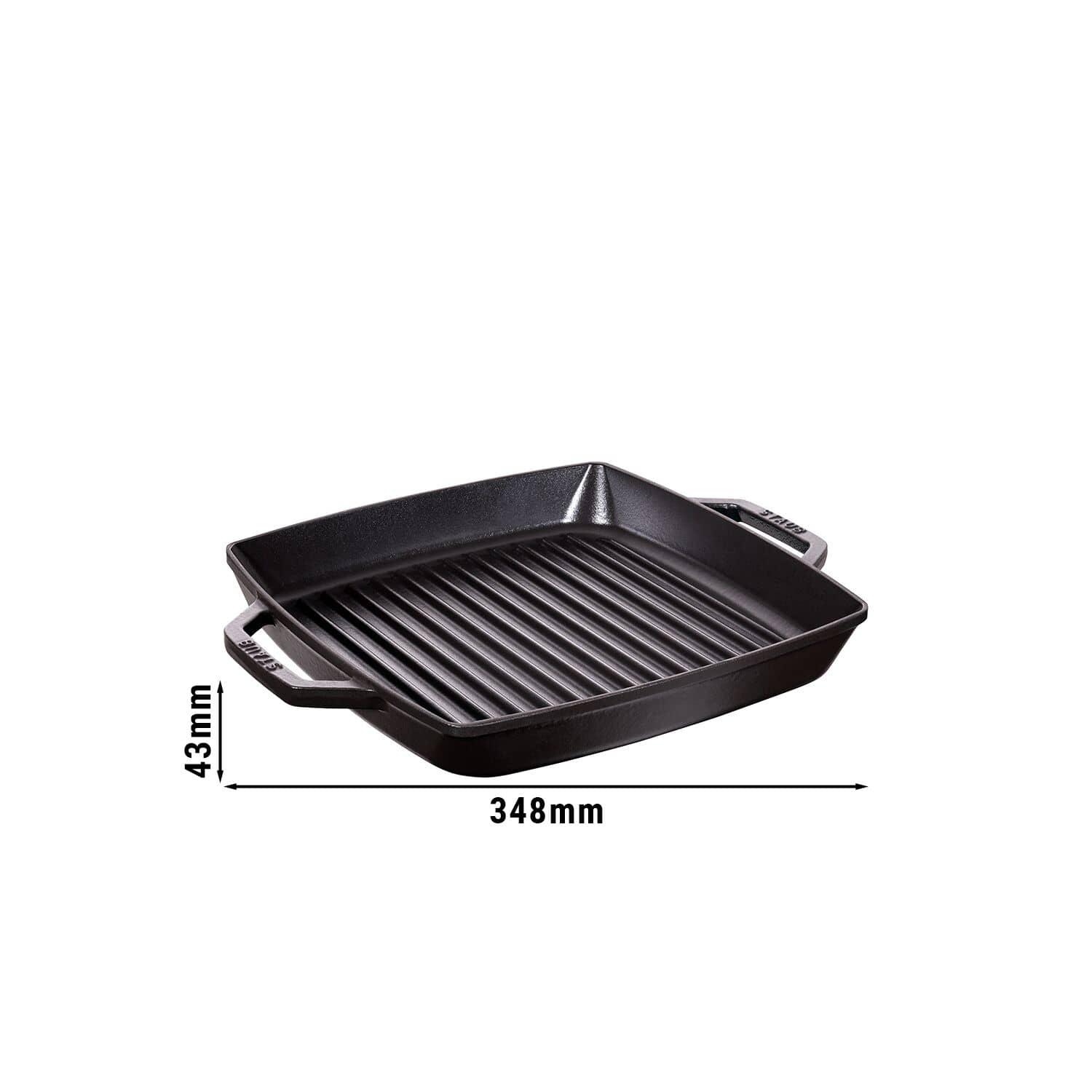 PRAF | GRIL PANS - Tigai gratar - 280x280mm - fonta - neagra — 3