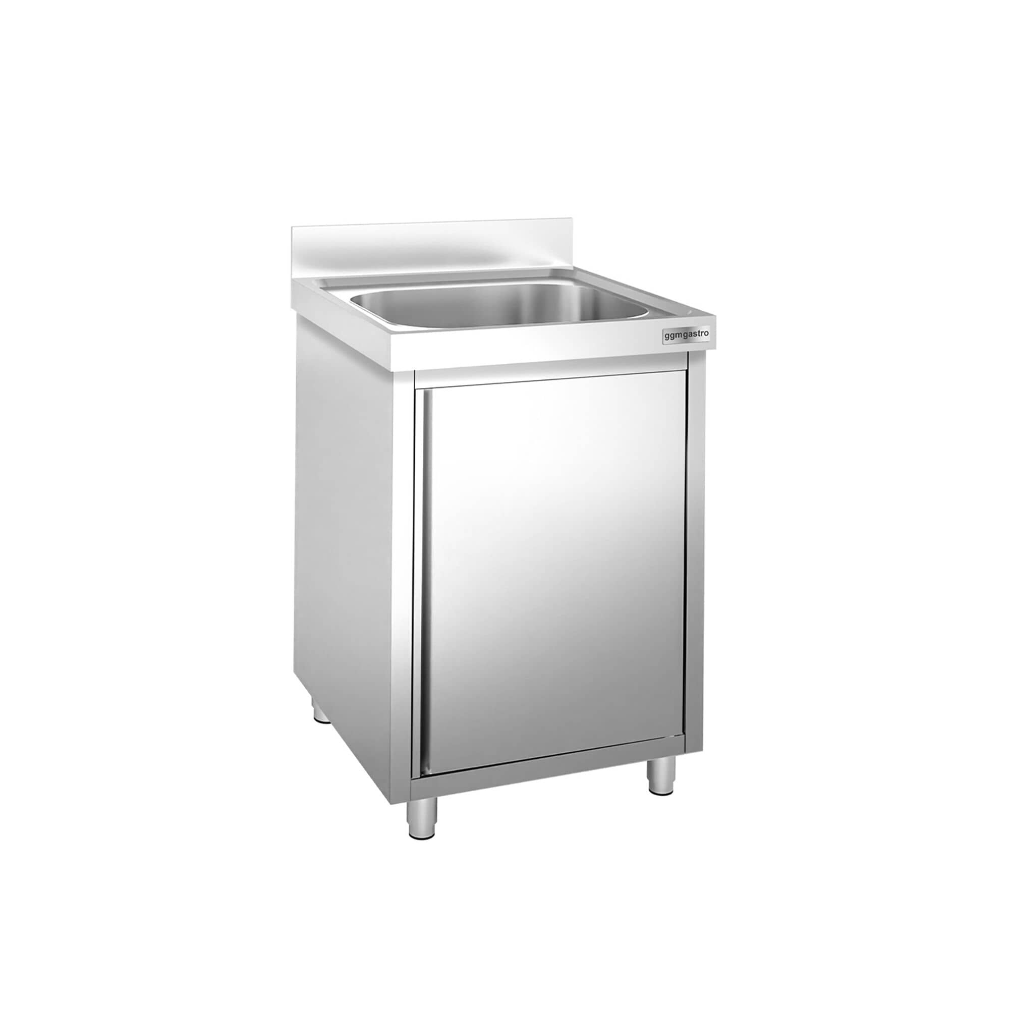 Chiuvetă tip dulap PREMIUM - din oțel inoxidabil - 600x700 mm - cu 1 cuvă centrală — 2