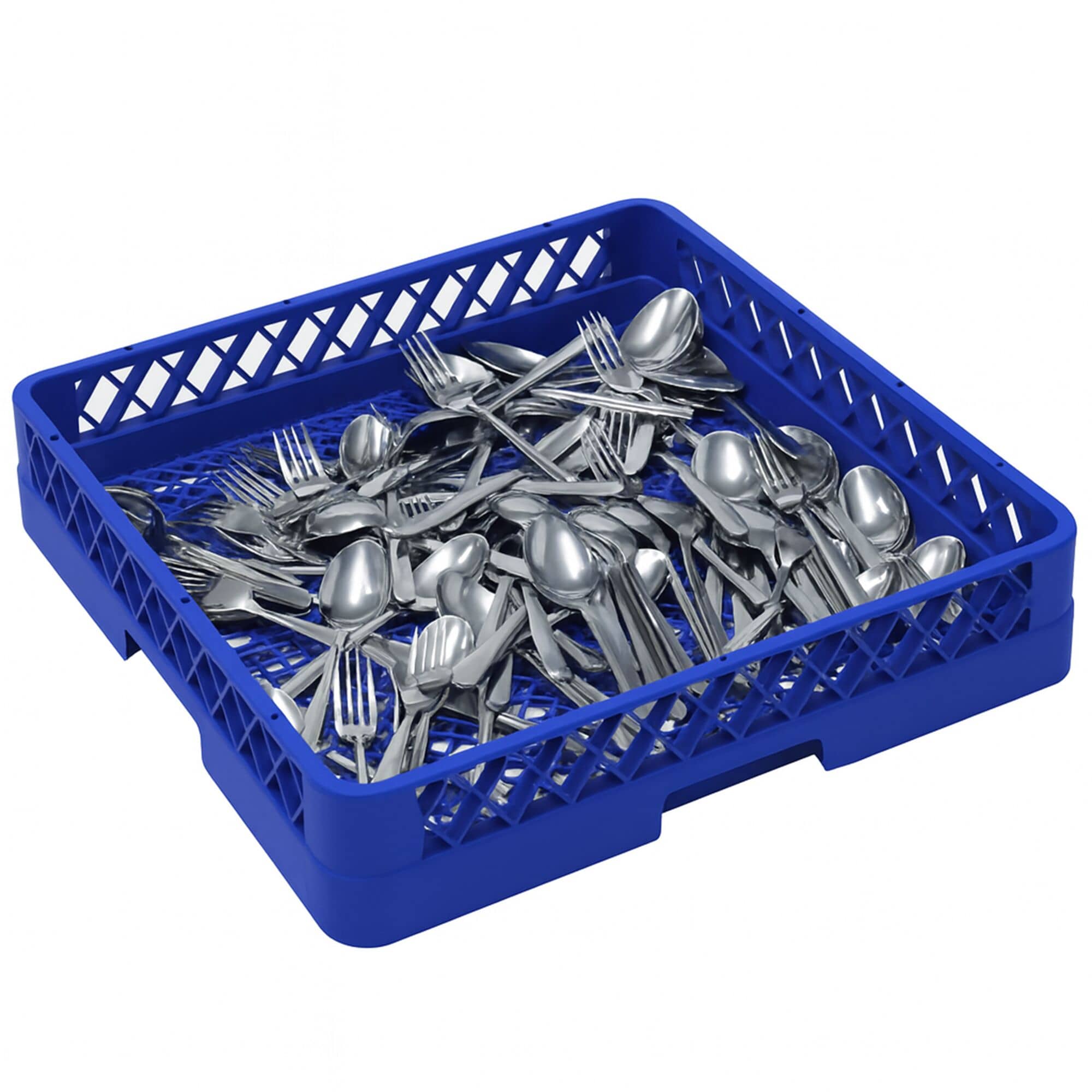 Coș pentru tacâmuri 1/1 - 500x500x100 mm - albastru - pentru tacâmuri — 2