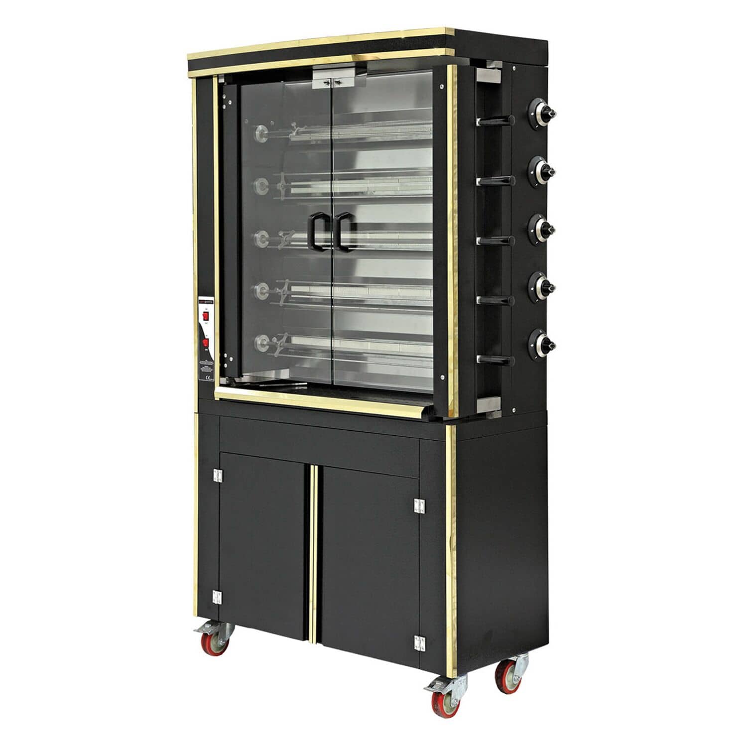 Rotisor pui electric - 16,5 kW - cu 5 frigărui - pentru până la 30 pui - negru — 2
