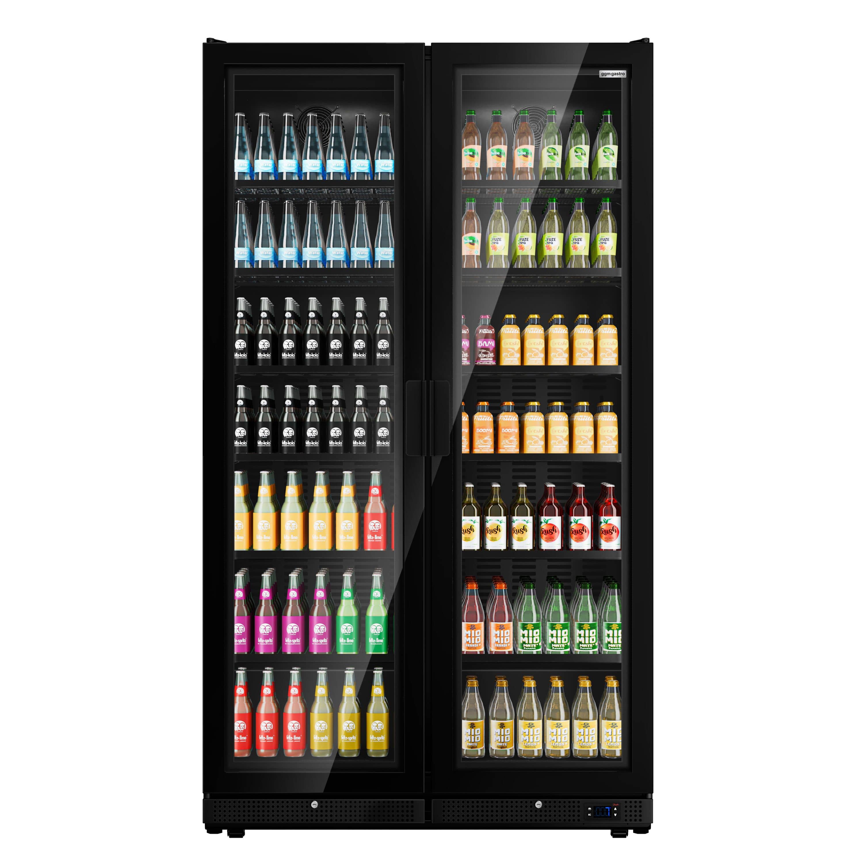 Frigider pentru băuturi – 1230 litri – design fără ramă – cu 2 uși din sticlă — 6
