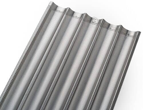Tavă pentru baghete - Aluminiu - EN 600x400 - antiaderent - cu 5 mulde — 5